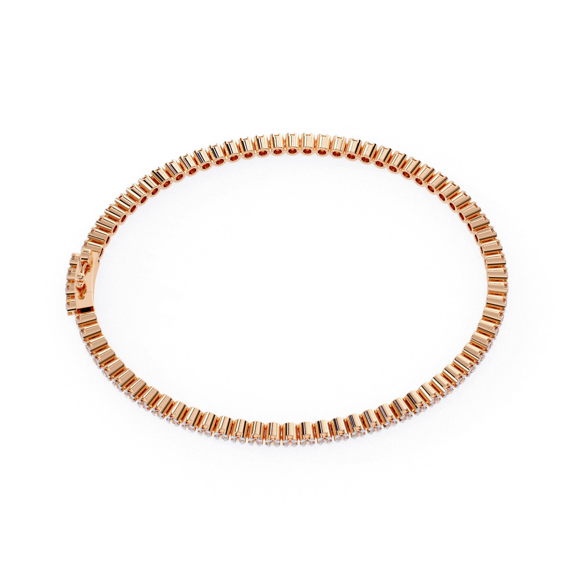 Diamond Tennis Bracelet animation renders 3dm stl details 3D print model_7