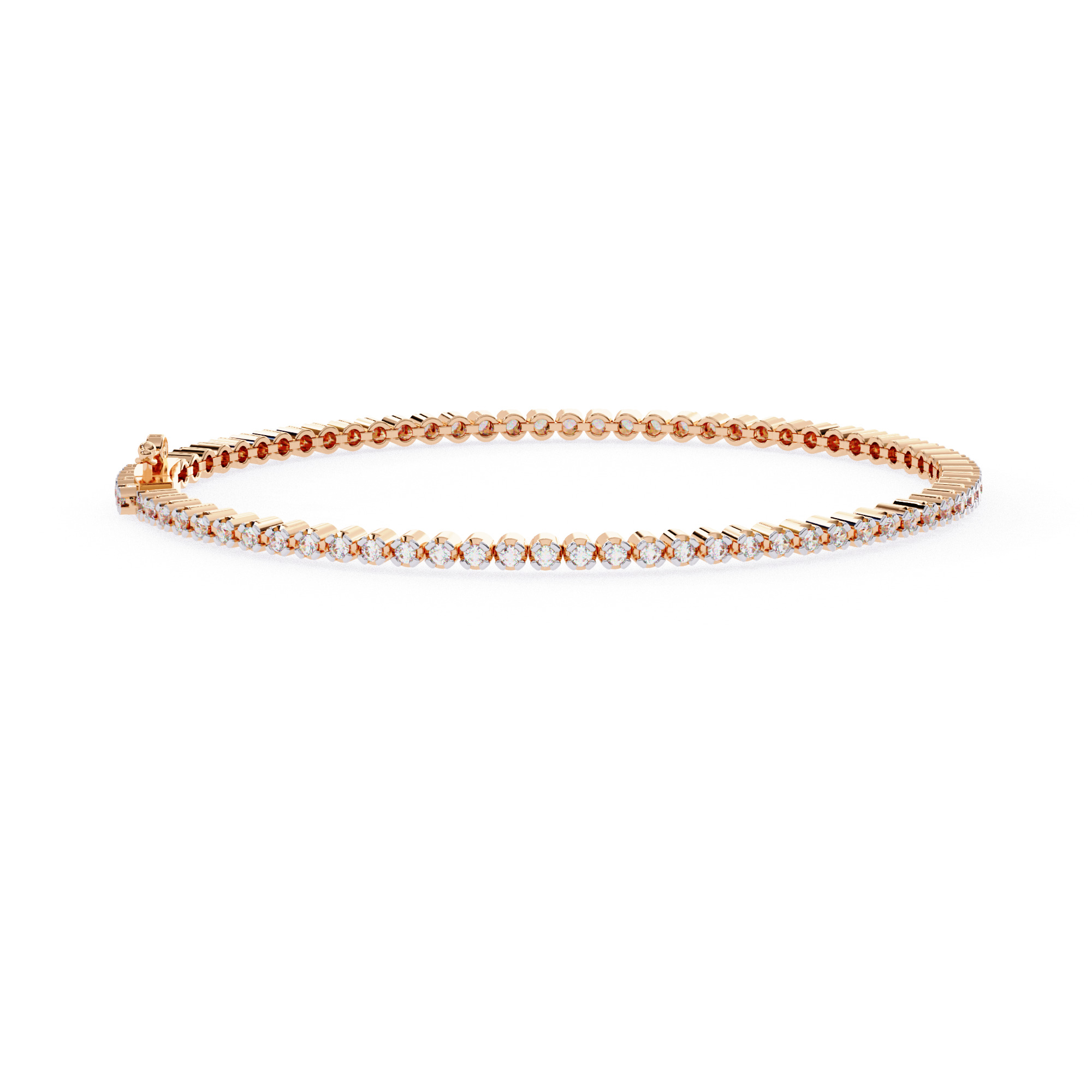 Diamond Tennis Bracelet animation renders 3dm stl details 3D print model_4