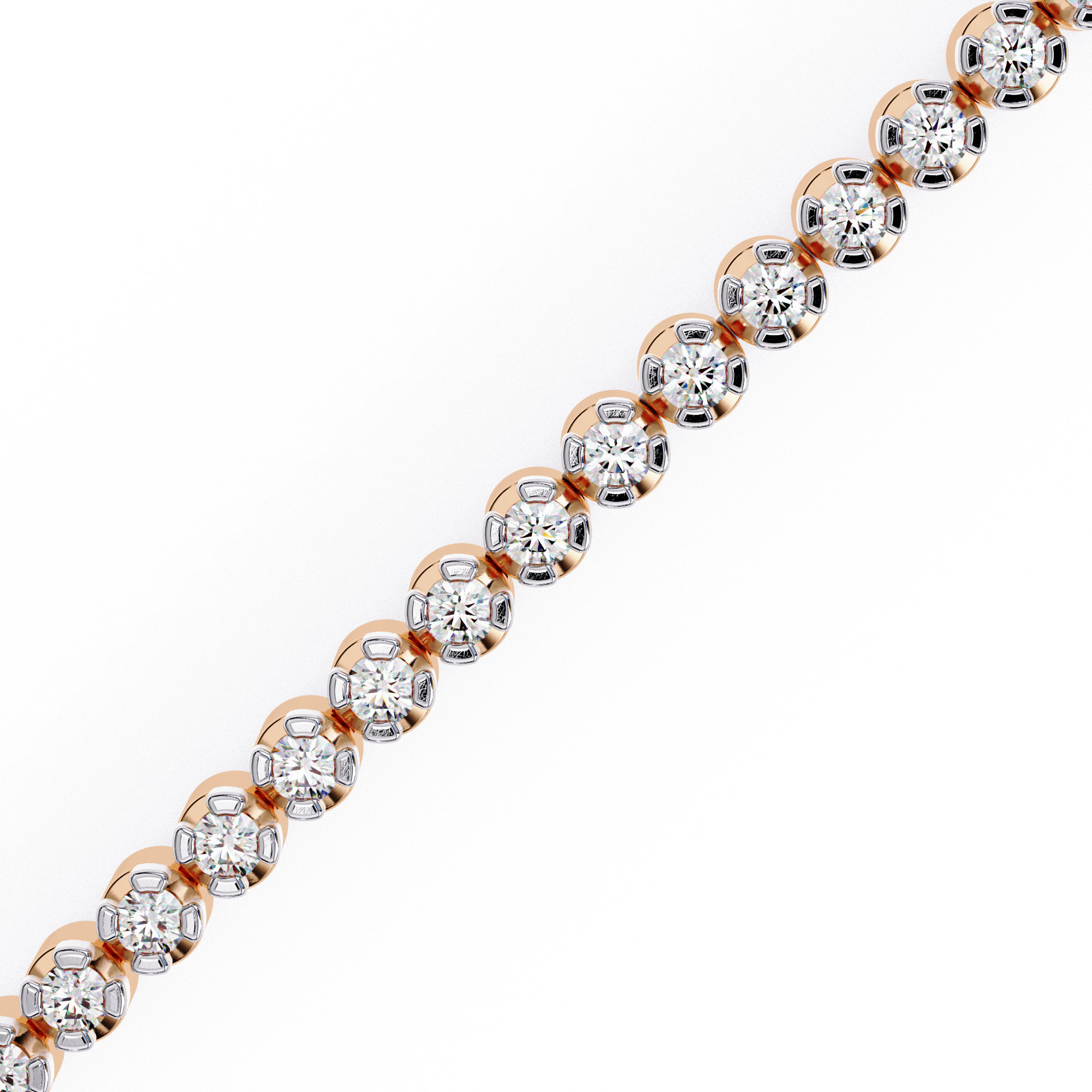 Diamond Tennis Bracelet animation renders 3dm stl details 3D print model_9
