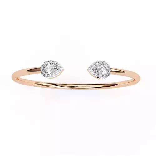 Dual Pear Diamond Bracelet animation renders 3dm stl details