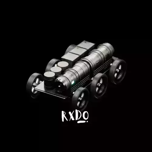 Futuristic cart transport 3d assets V4 Full Model