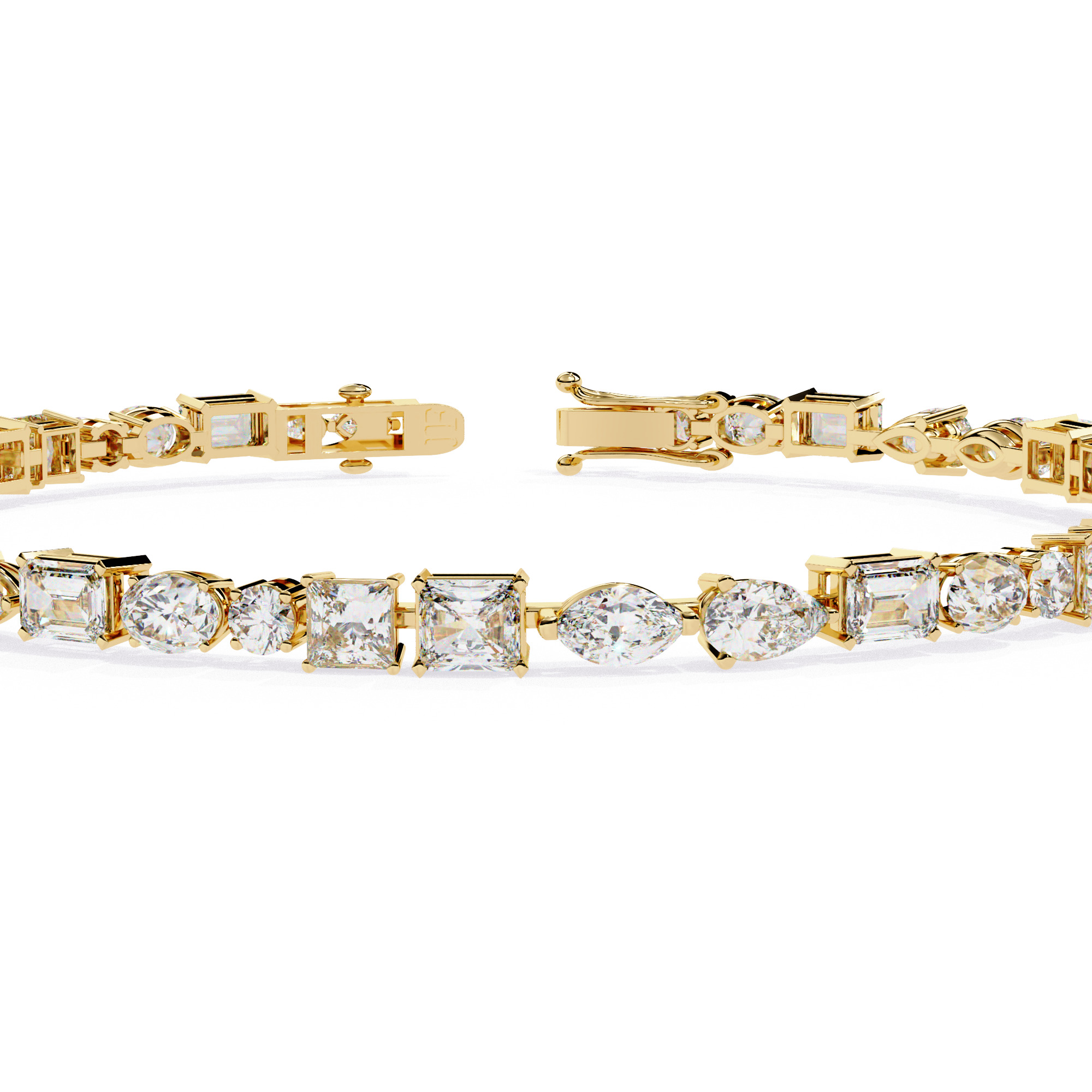 Diamond Tennis Bracelet animation renders 3dm stl details 3D print model_12