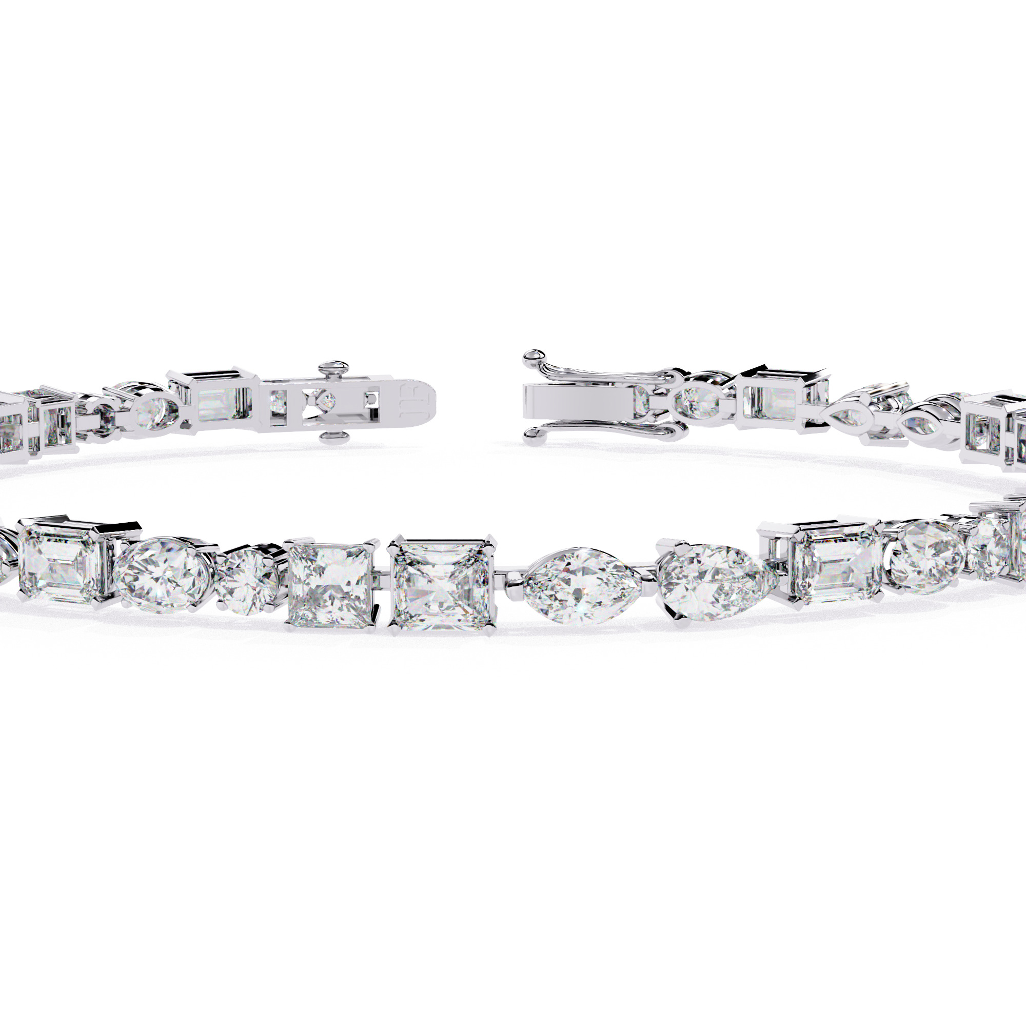 Diamond Tennis Bracelet animation renders 3dm stl details 3D print model_13