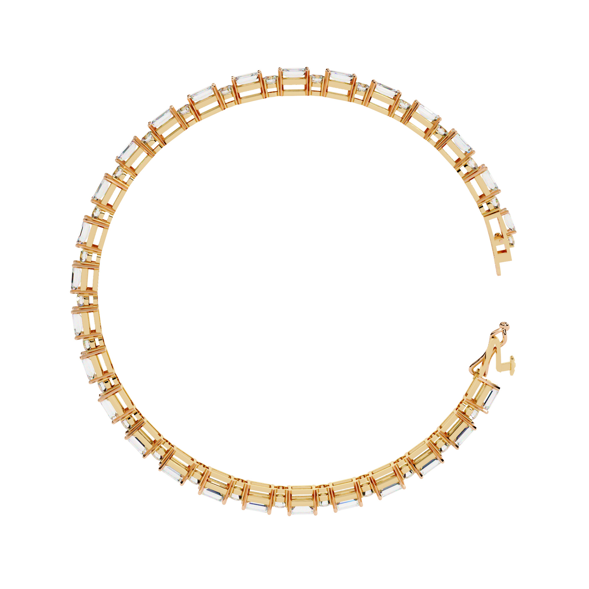Diamond Tennis Bracelet animation renders 3dm stl details 3D print model_15