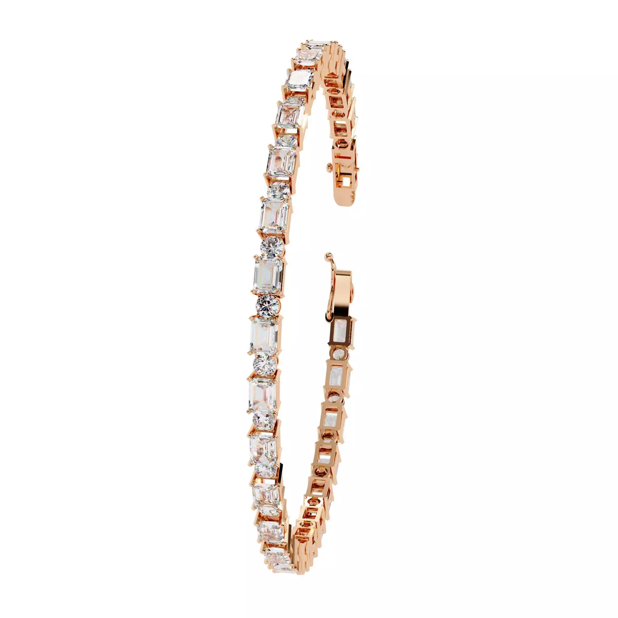 Diamond Tennis Bracelet animation renders 3dm stl details 3D print model_0