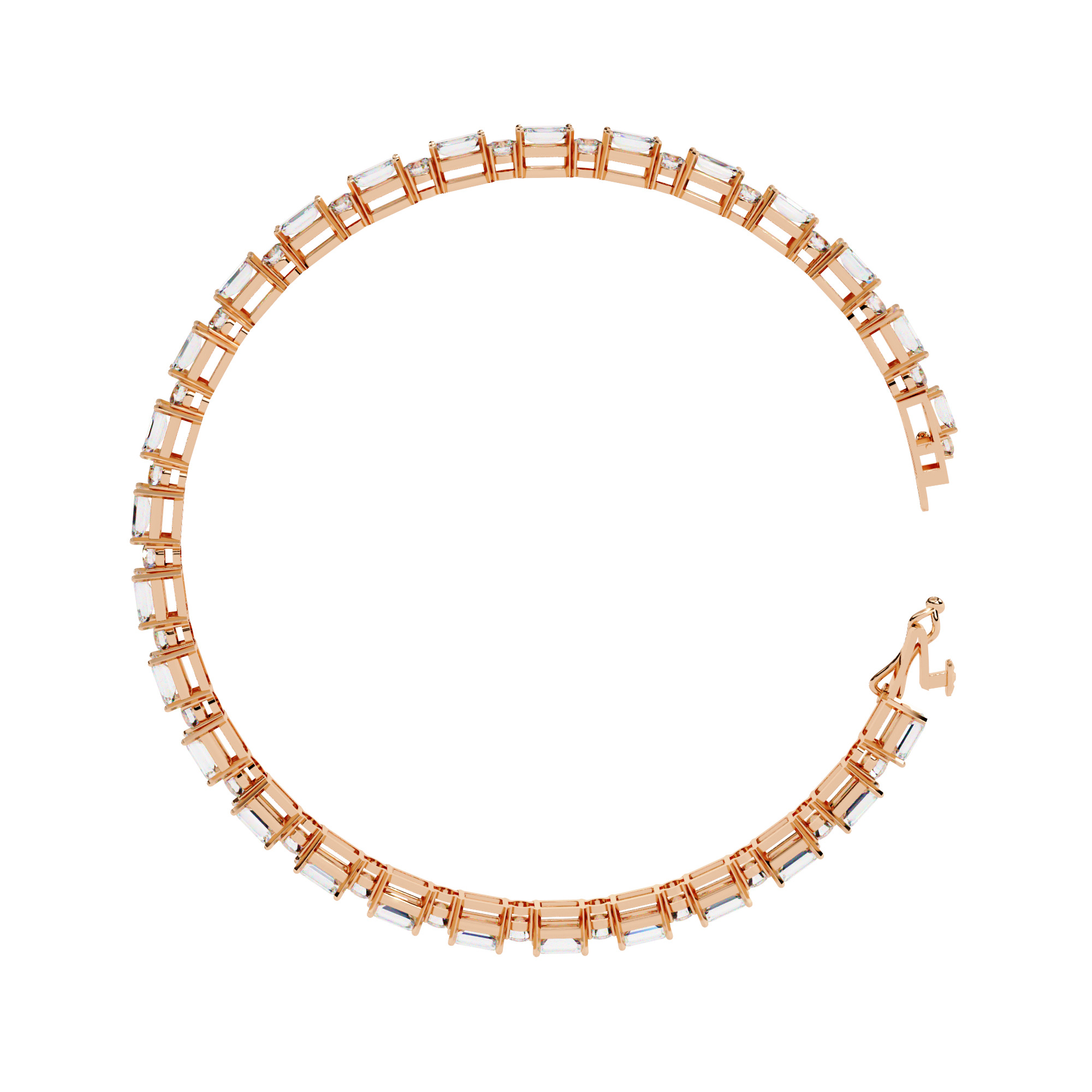 Diamond Tennis Bracelet animation renders 3dm stl details 3D print model_10