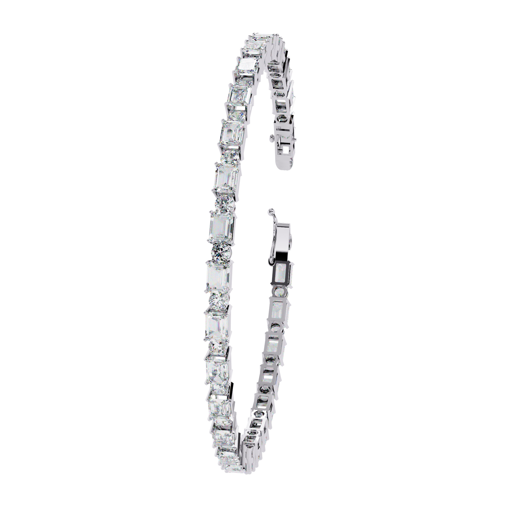 Diamond Tennis Bracelet animation renders 3dm stl details 3D print model_2