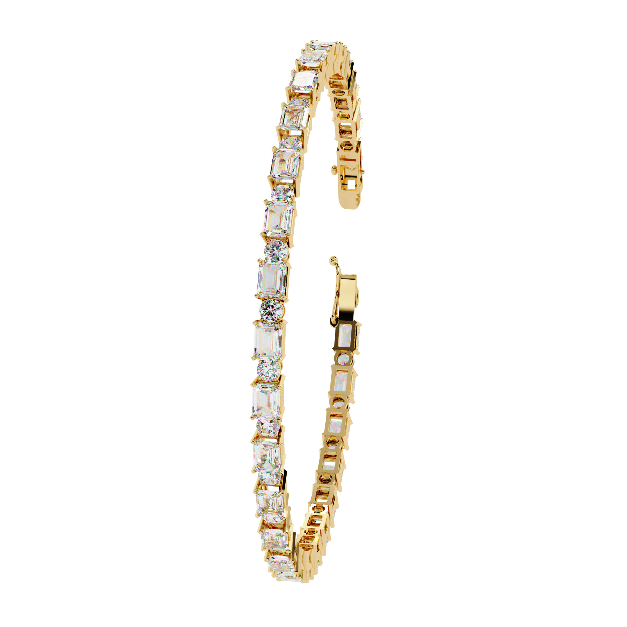 Diamond Tennis Bracelet animation renders 3dm stl details 3D print model_1