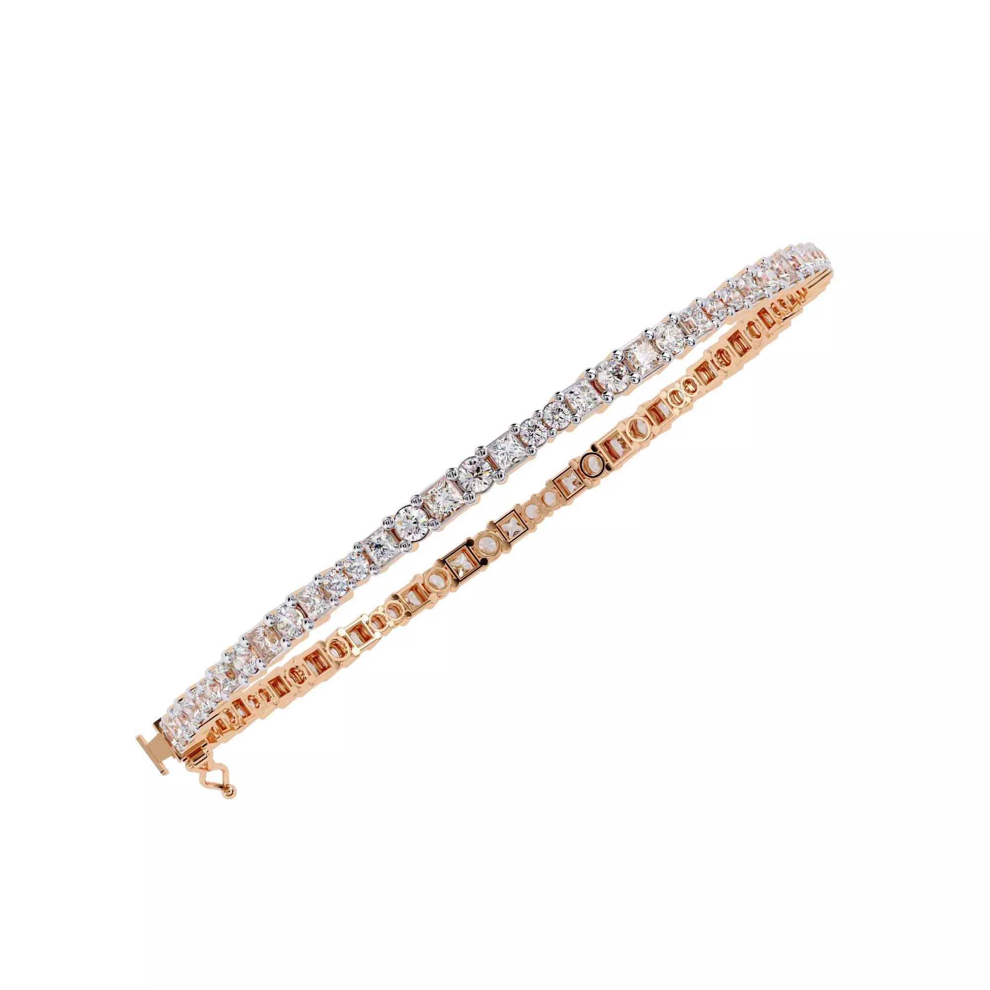 Diamond Tennis  Bracelet animation renders 3dm stl details 3D print model_0