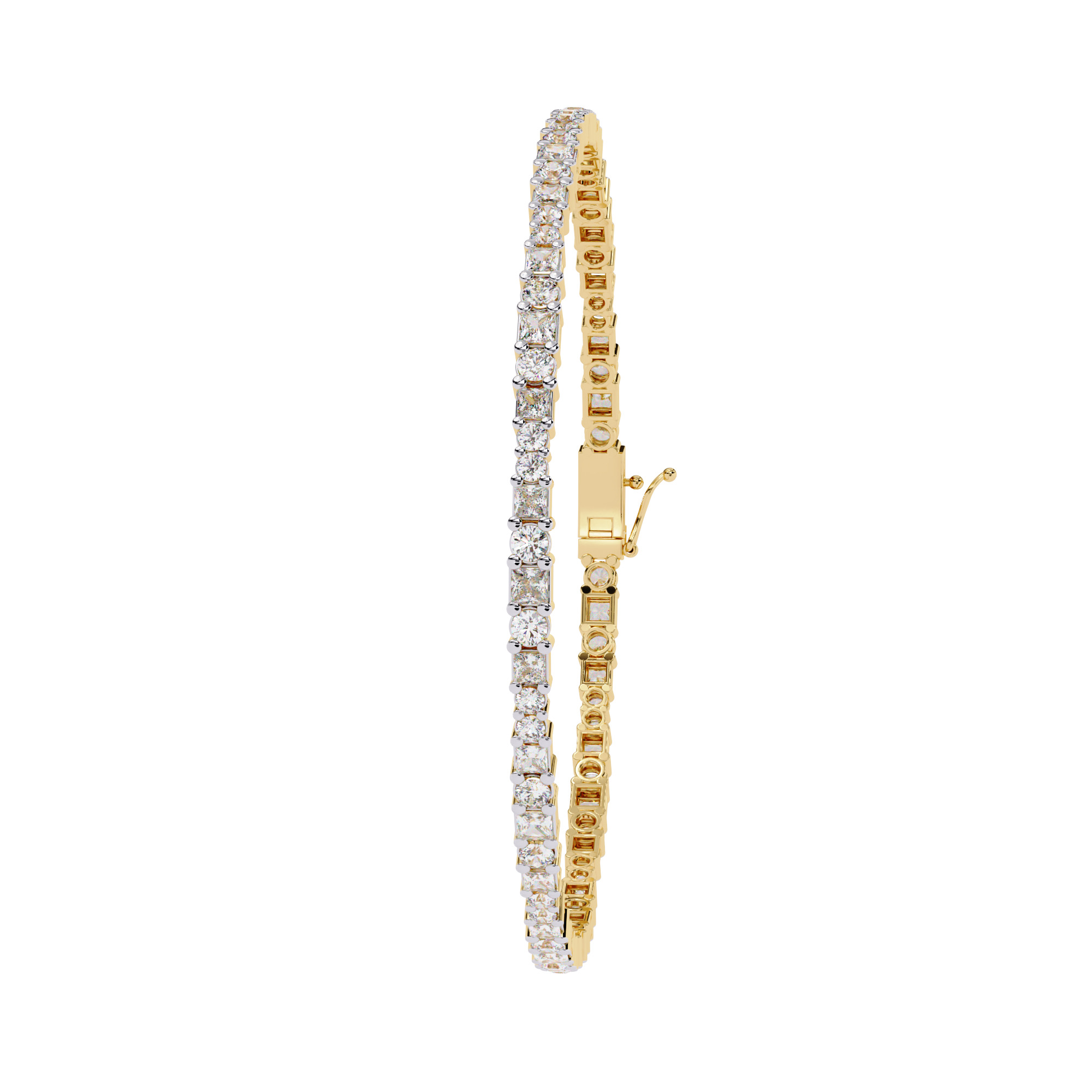 Diamond Tennis  Bracelet animation renders 3dm stl details 3D print model_15