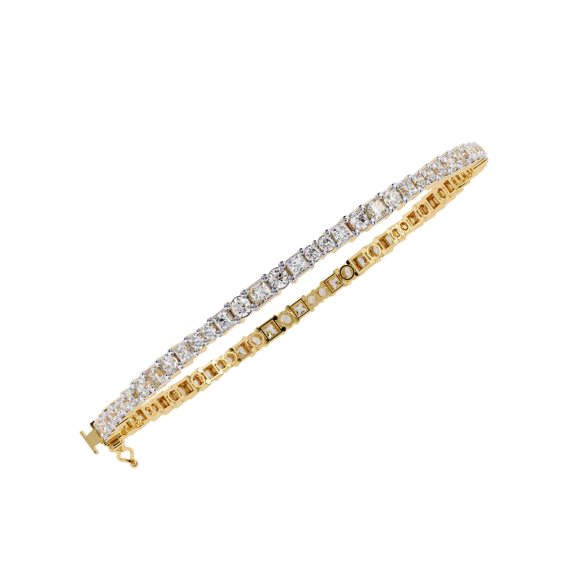 Diamond Tennis  Bracelet animation renders 3dm stl details 3D print model_1