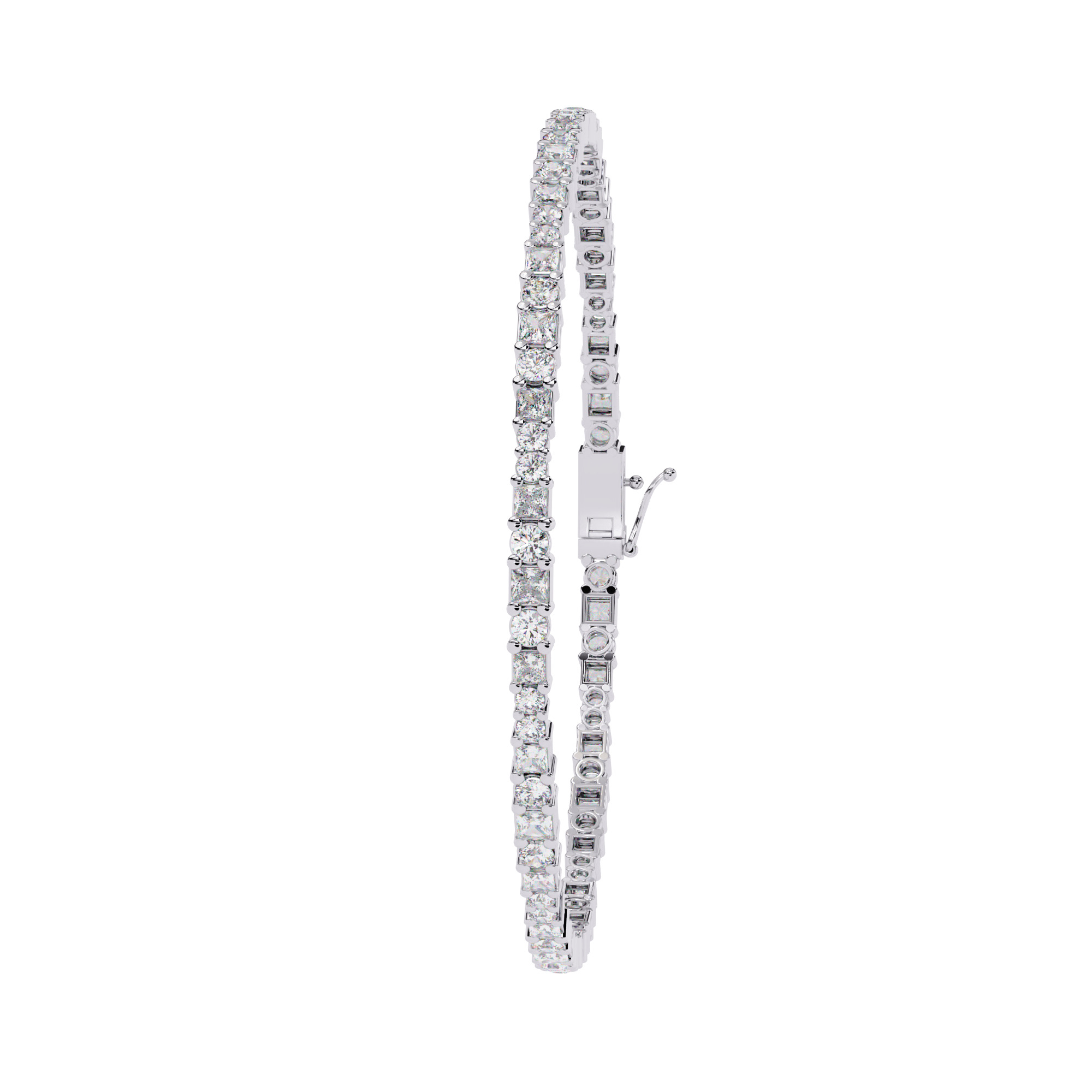 Diamond Tennis  Bracelet animation renders 3dm stl details 3D print model_5