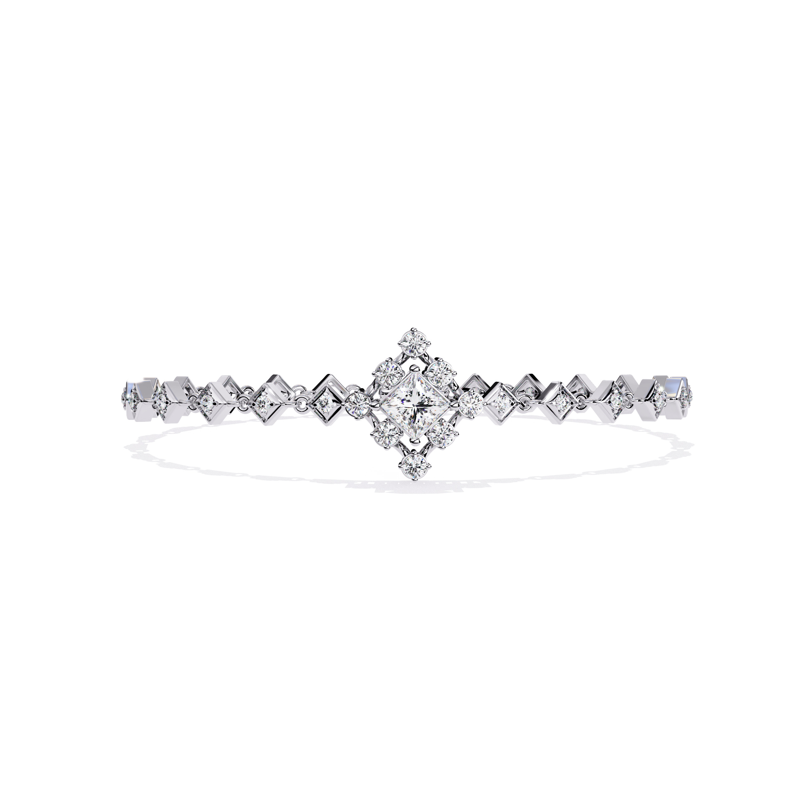 Diamond Tennis Bracelet animation renders 3dm stl details  3D print model_6