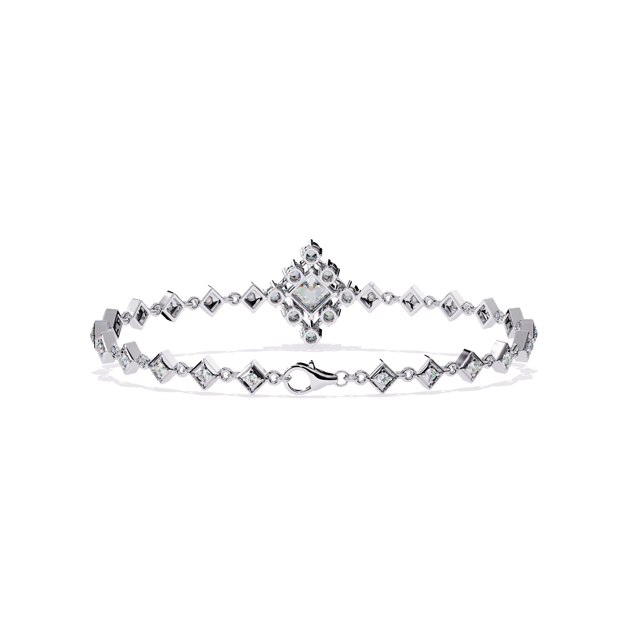 Diamond Tennis Bracelet animation renders 3dm stl details  3D print model_11