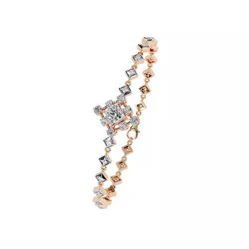 Diamond Tennis Bracelet animation renders 3dm stl details  3D print model