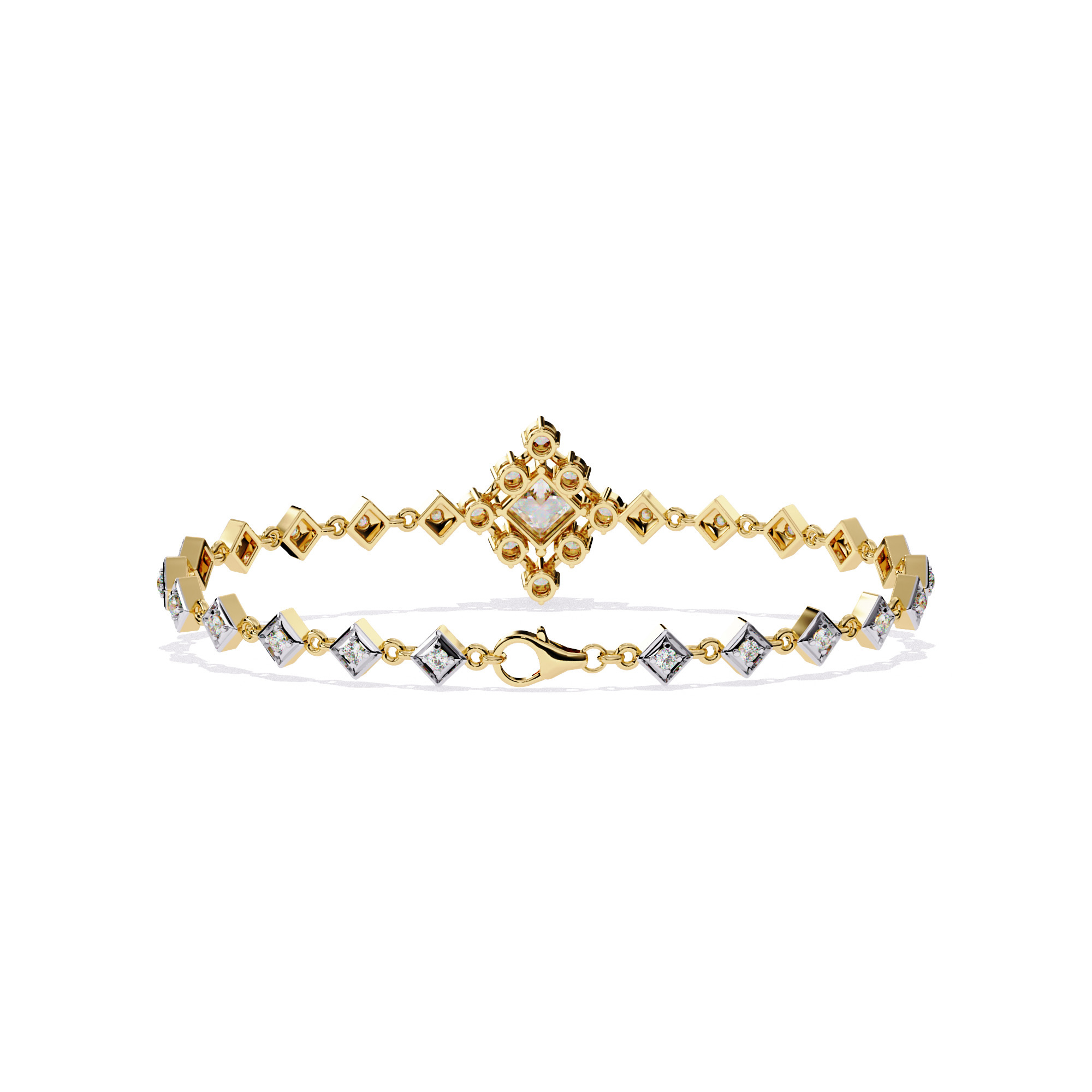 Diamond Tennis Bracelet animation renders 3dm stl details  3D print model_10