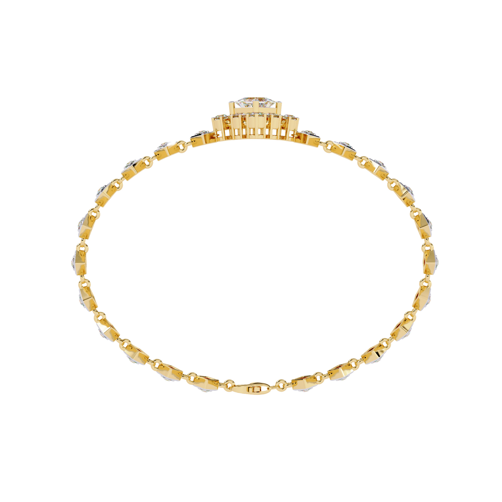 Diamond Tennis Bracelet animation renders 3dm stl details  3D print model_16