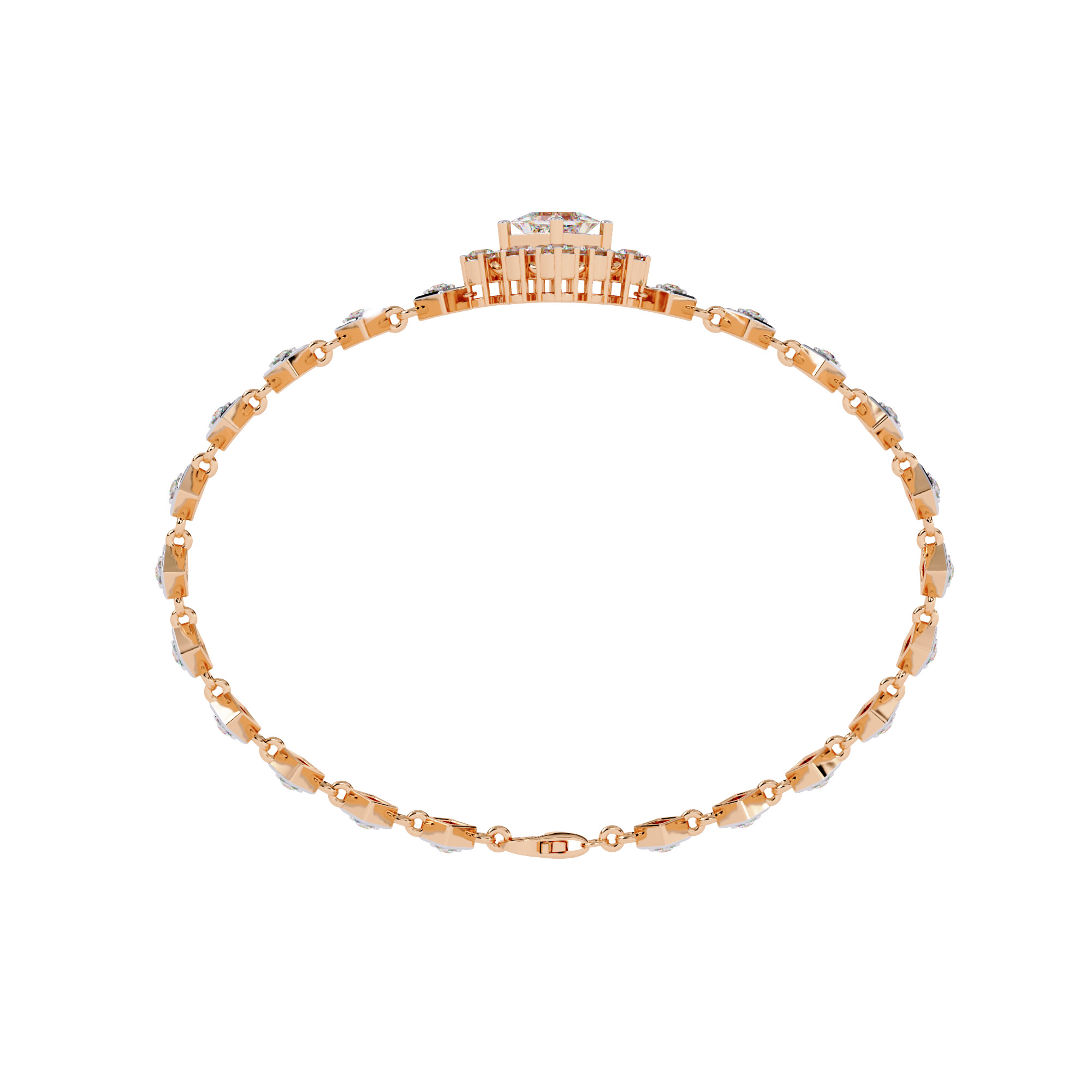 Diamond Tennis Bracelet animation renders 3dm stl details  3D print model_14