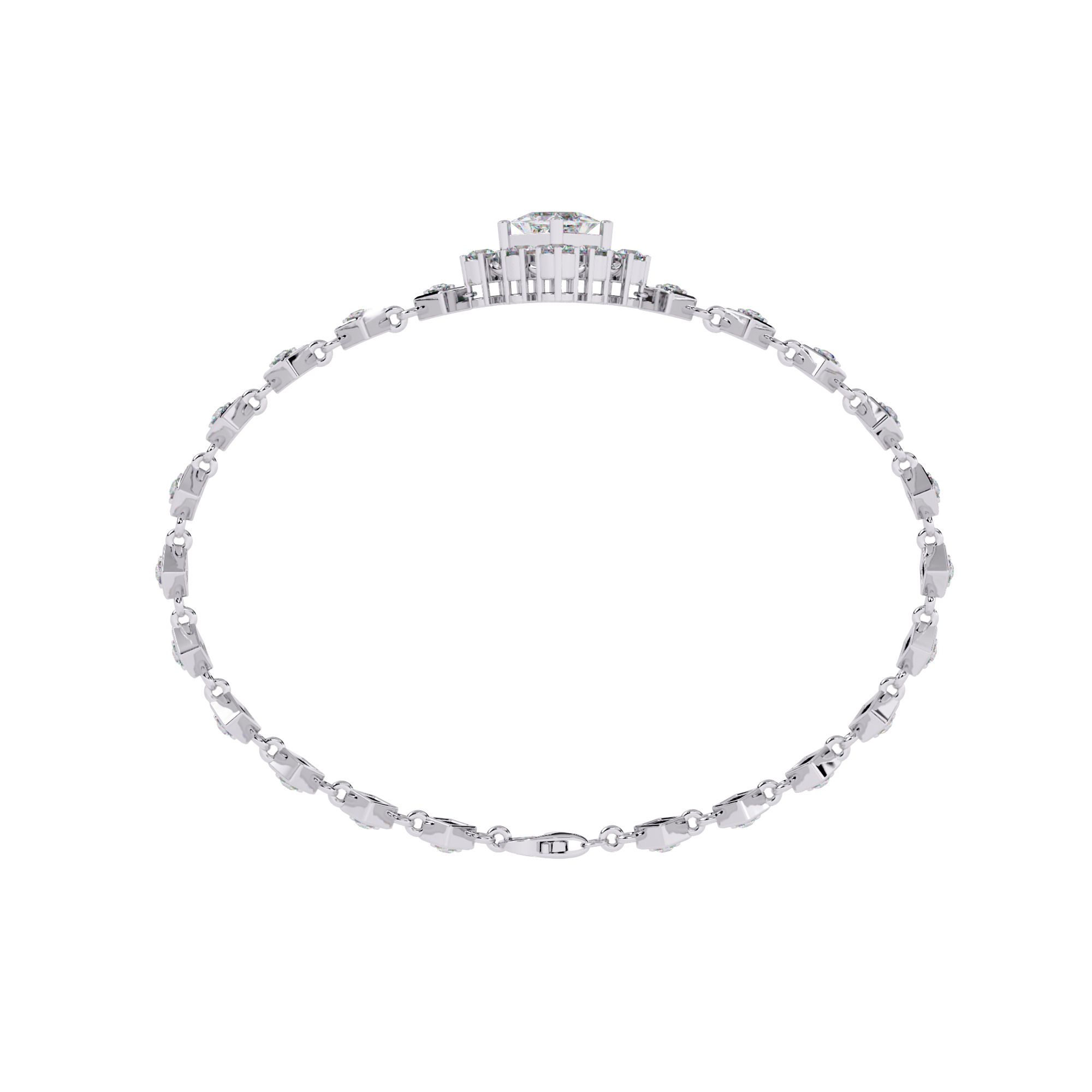 Diamond Tennis Bracelet animation renders 3dm stl details  3D print model_15