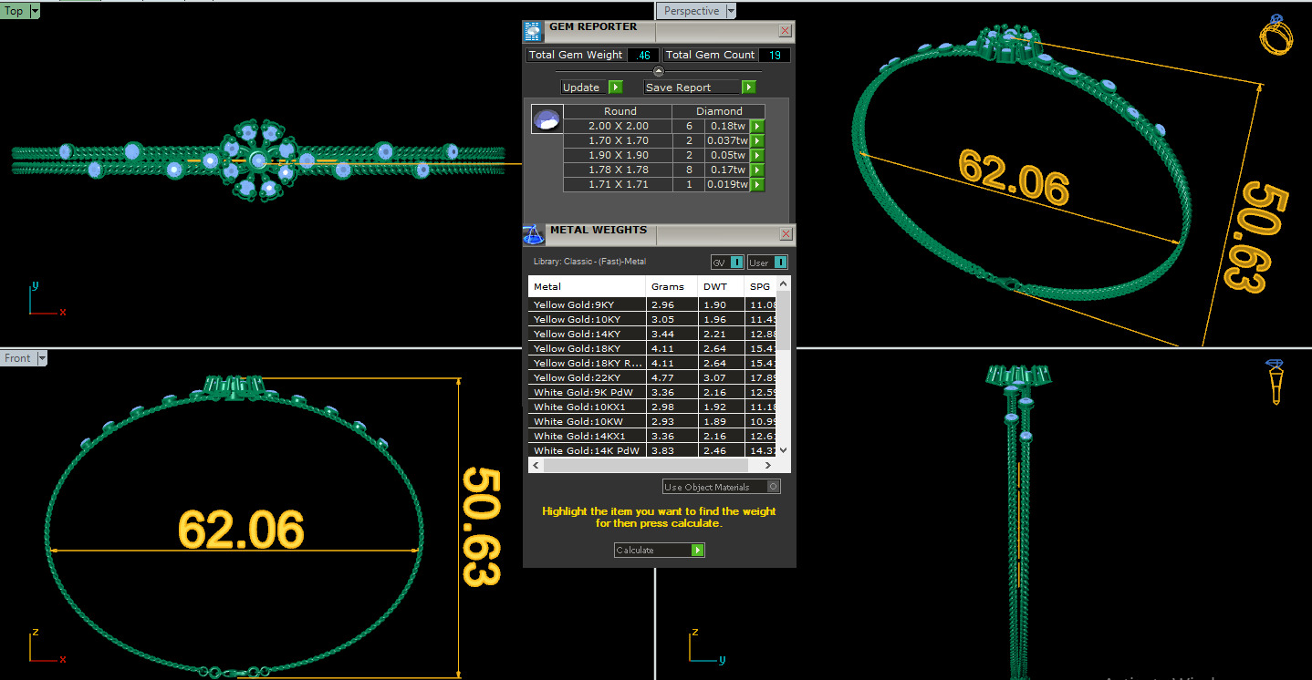 Diamond Bracelet animation renders 3dm stl details 3D print model_4