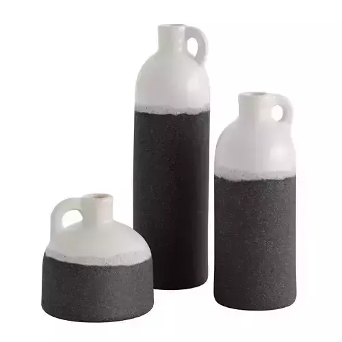 Two Toned Jud Vase Set Of 3