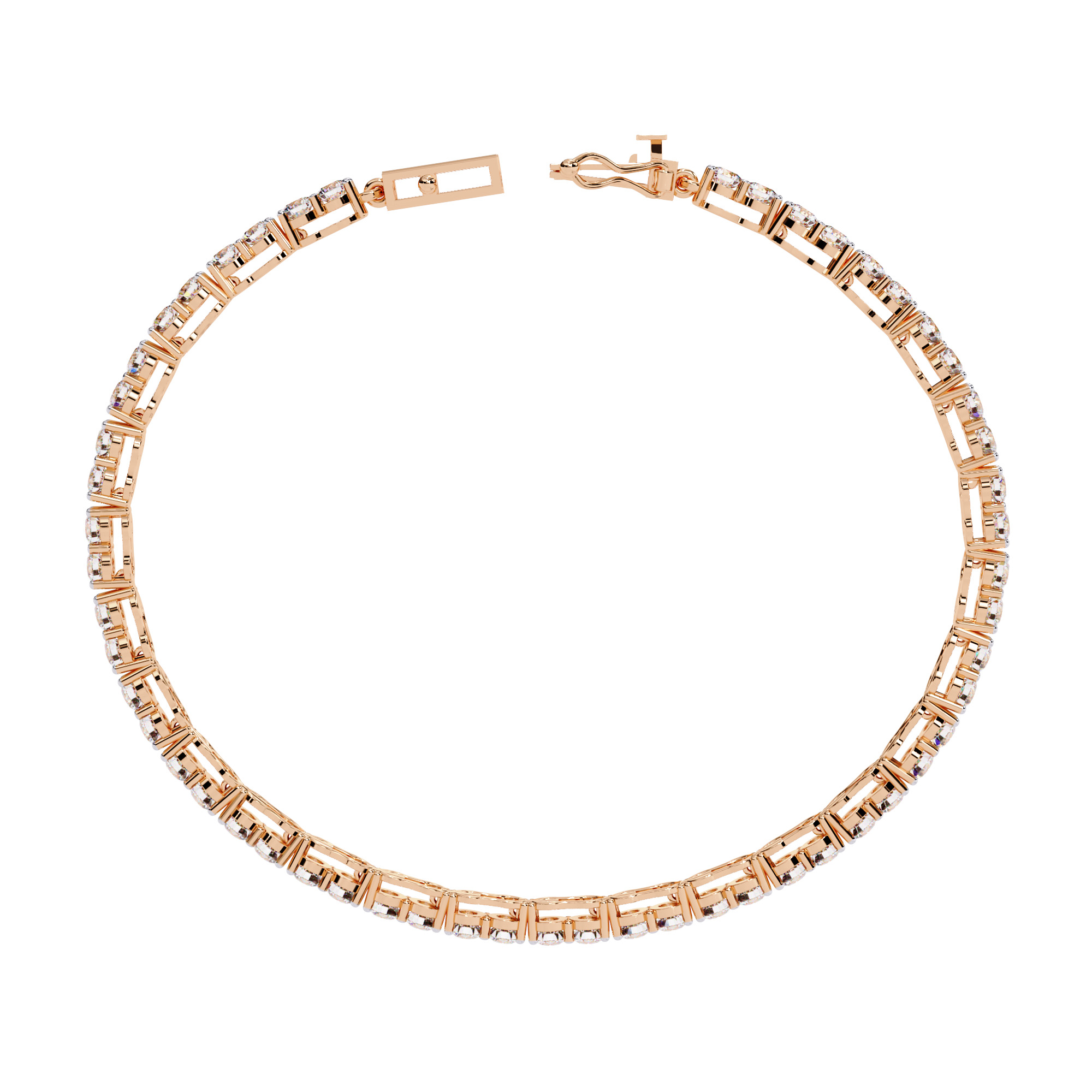 Diamond Tennis Bracelet animation renders 3dm stl details 3D print model_7