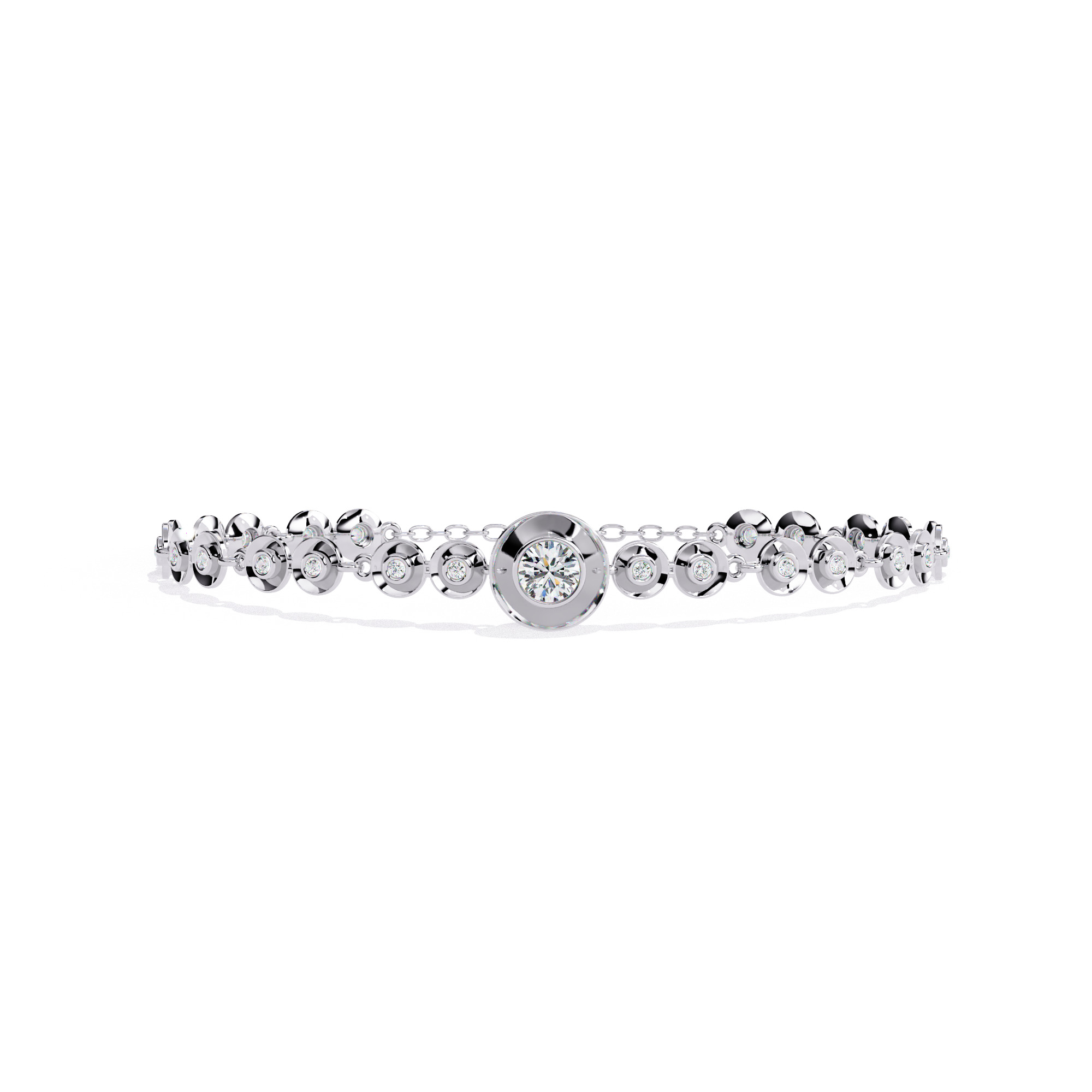 Diamond Tennis Bracelet animation renders 3dm stl details 3D print model_6