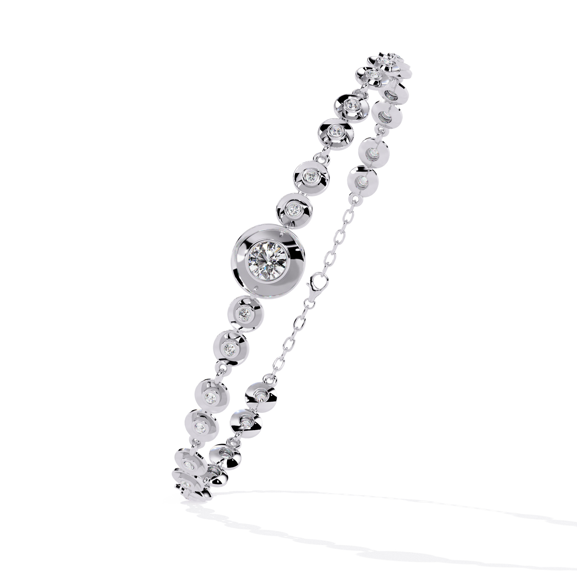 Diamond Tennis Bracelet animation renders 3dm stl details 3D print model_2