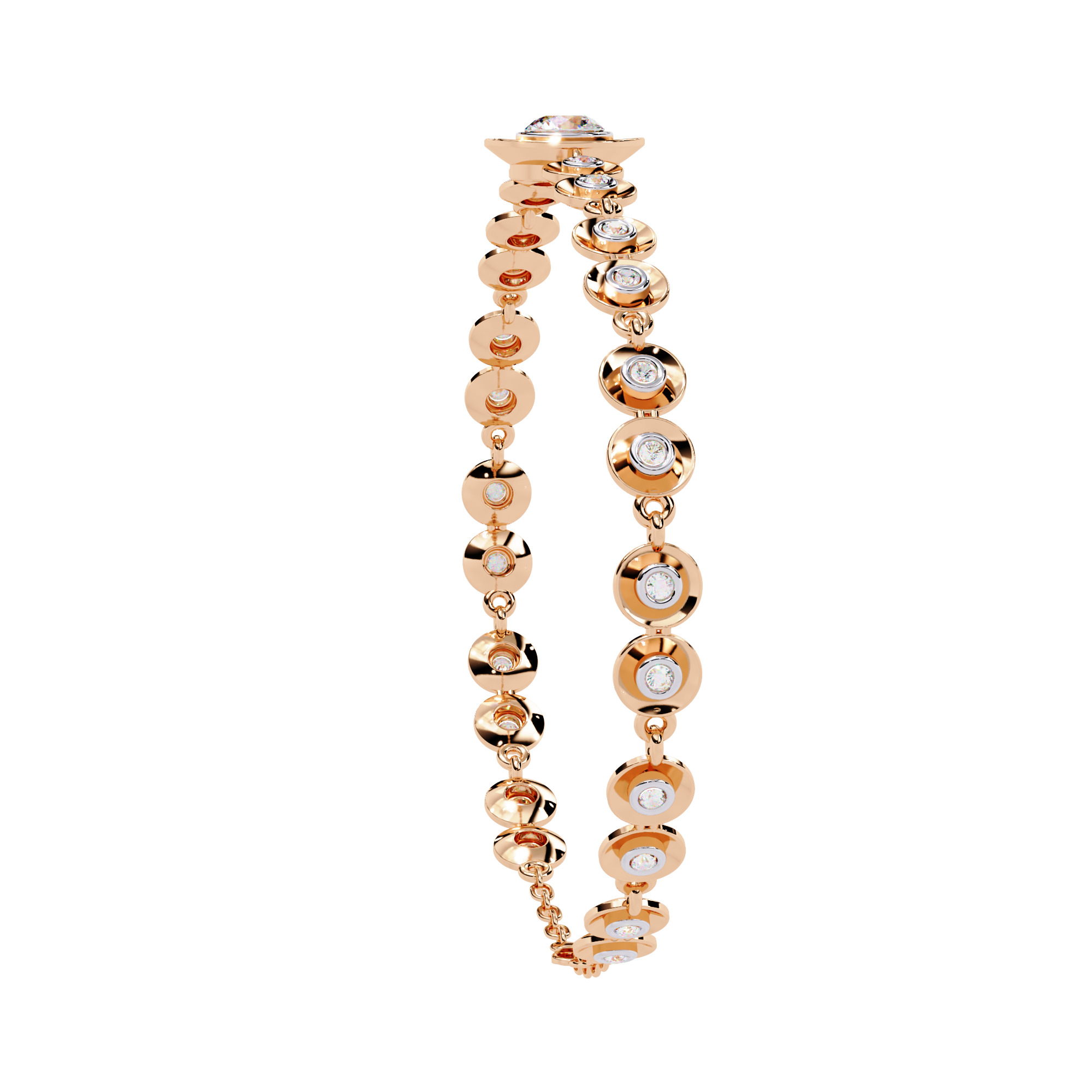 Diamond Tennis Bracelet animation renders 3dm stl details 3D print model_11