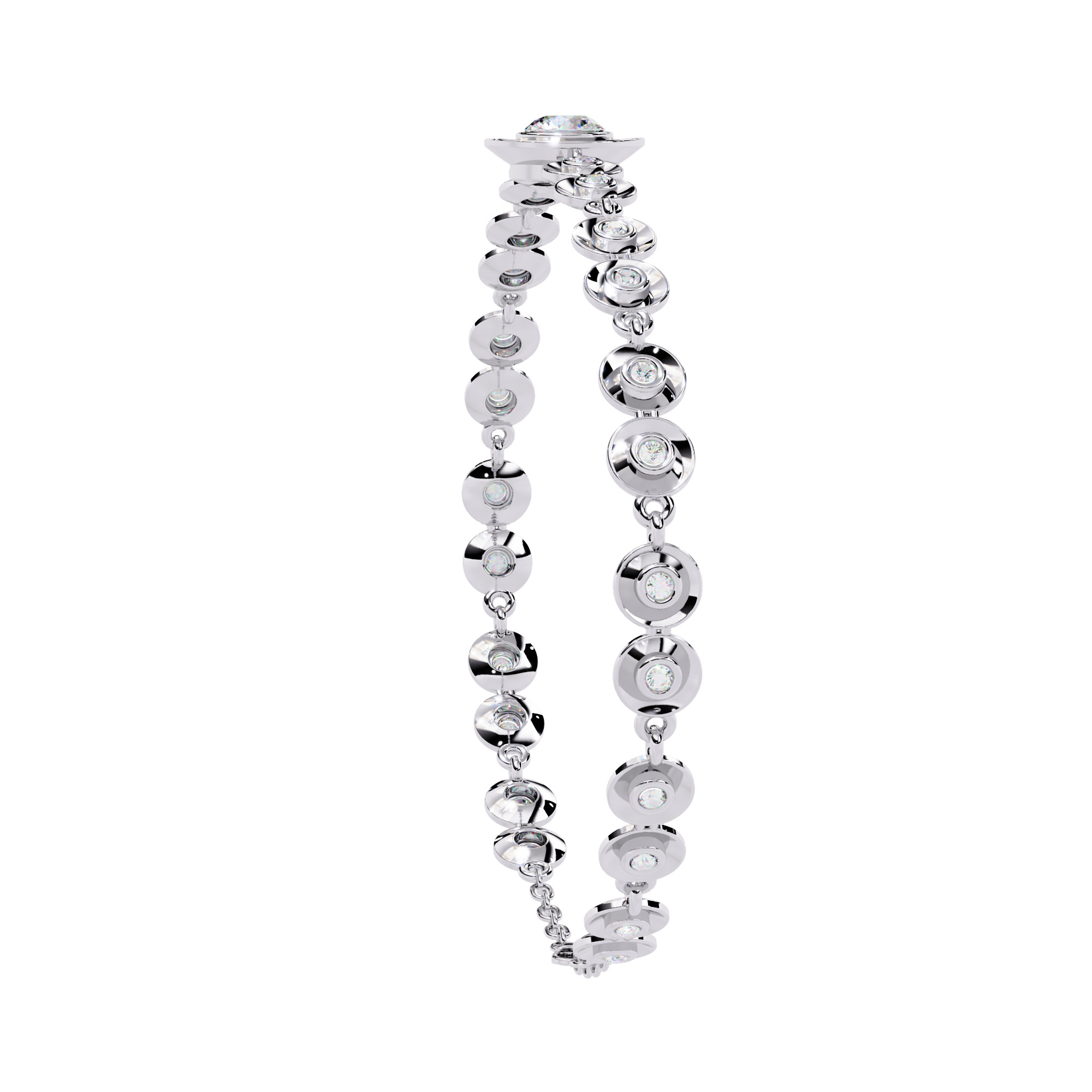 Diamond Tennis Bracelet animation renders 3dm stl details 3D print model_10
