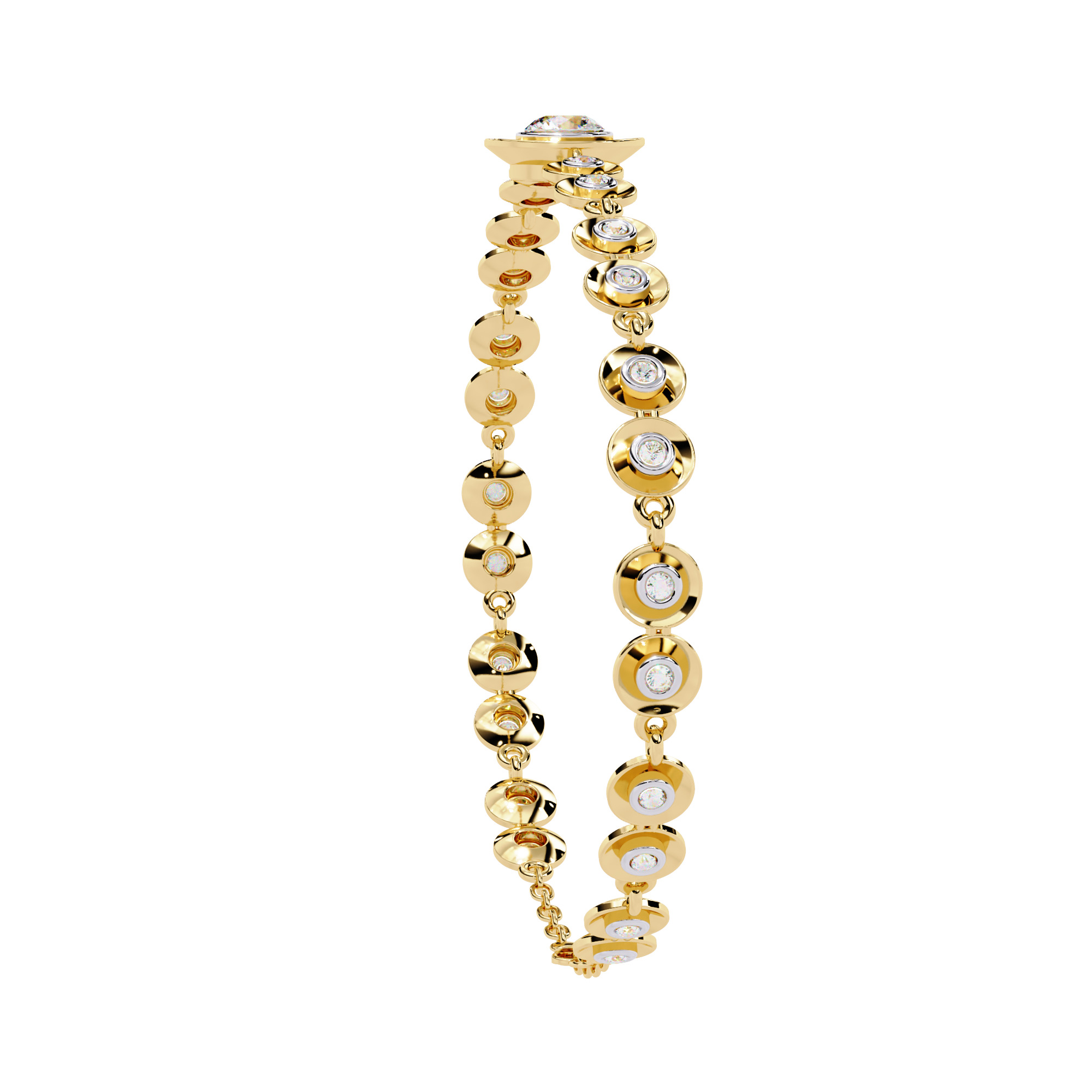 Diamond Tennis Bracelet animation renders 3dm stl details 3D print model_9