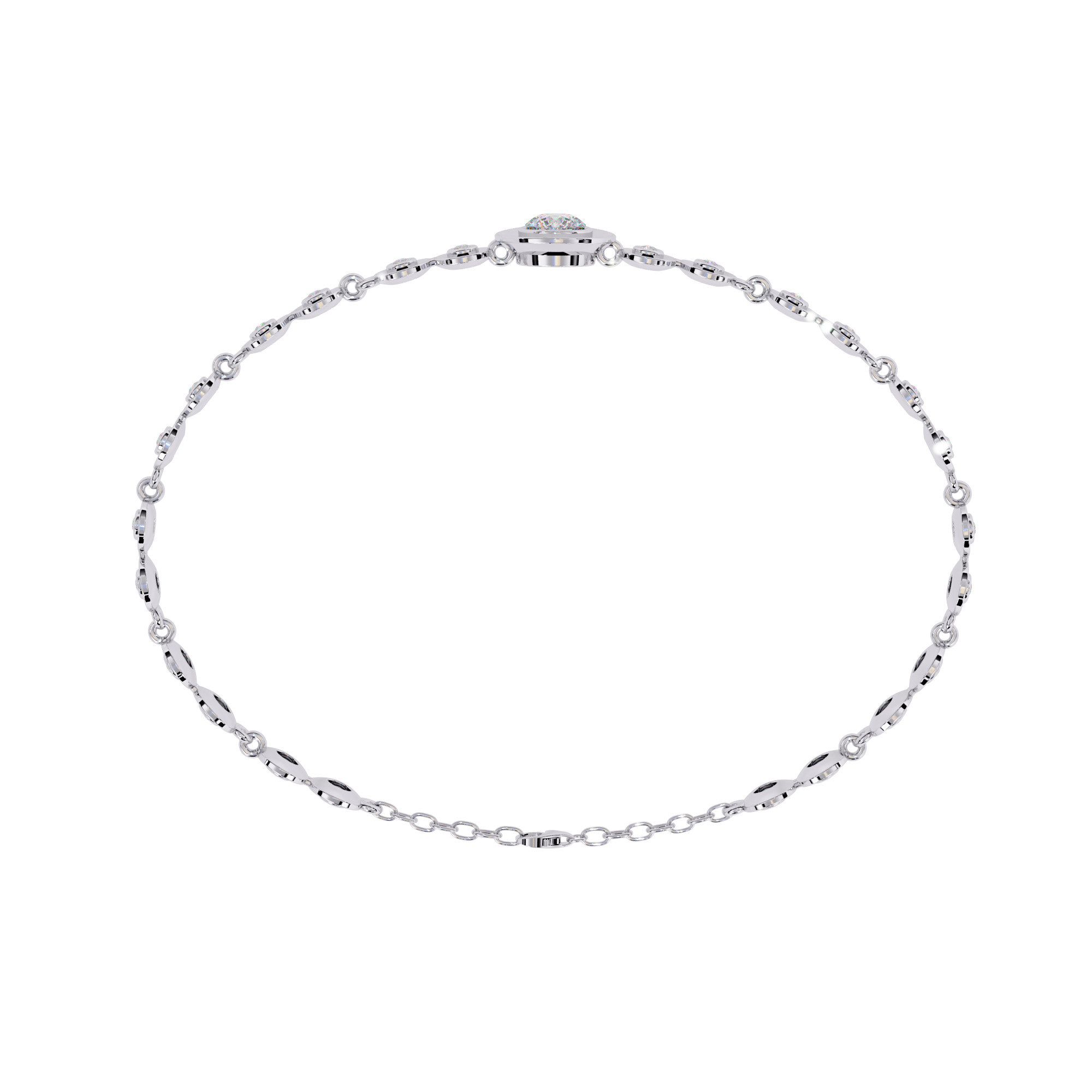 Diamond Tennis Bracelet animation renders 3dm stl details 3D print model_15