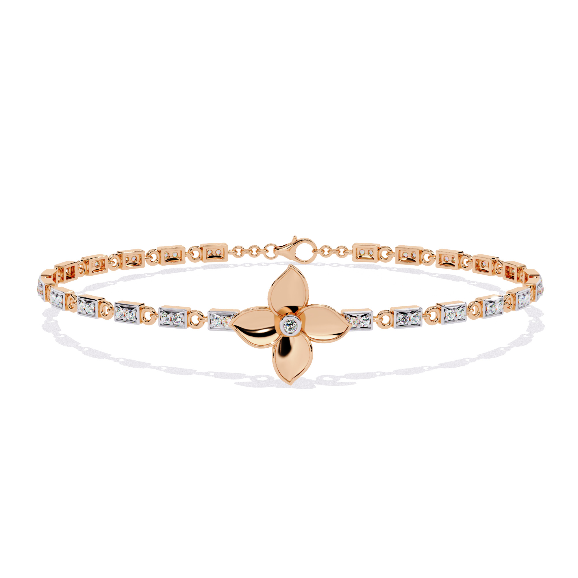 Flower Tennis Bracelet animation renders 3dm stl details 3D print model_18