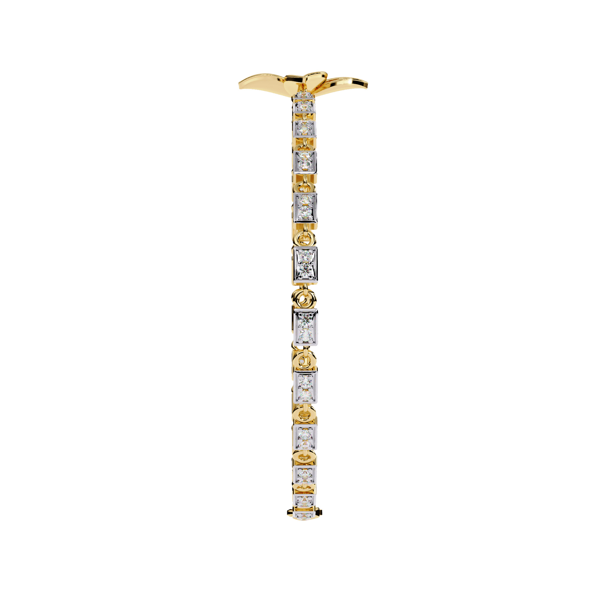 Flower Tennis Bracelet animation renders 3dm stl details 3D print model_7