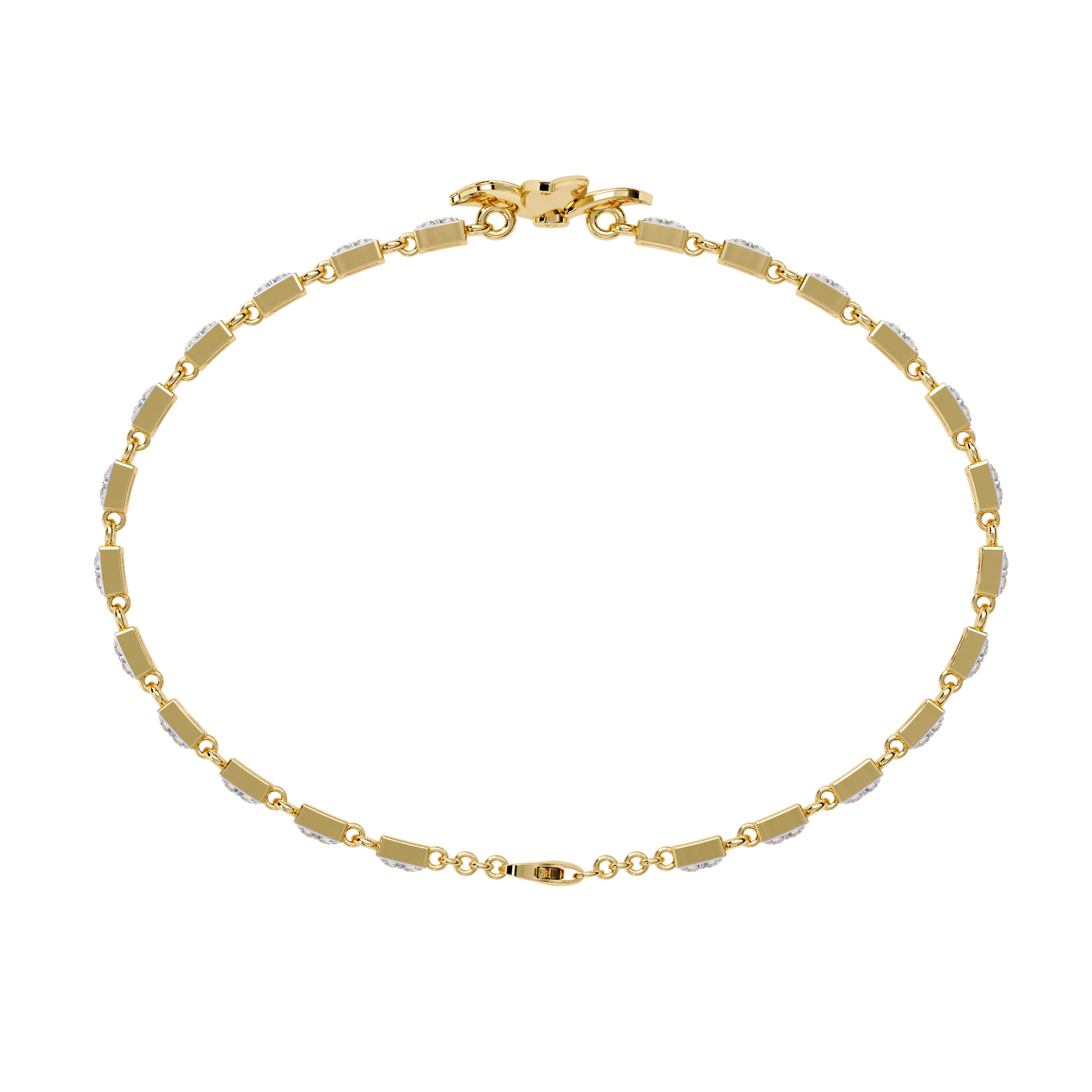 Flower Tennis Bracelet animation renders 3dm stl details 3D print model_11