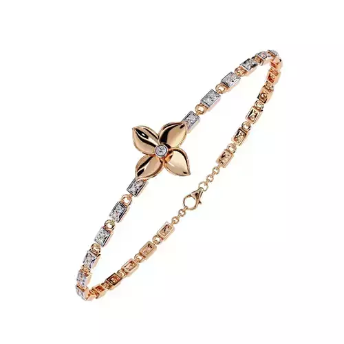 Flower Tennis Bracelet animation renders 3dm stl details 3D print model