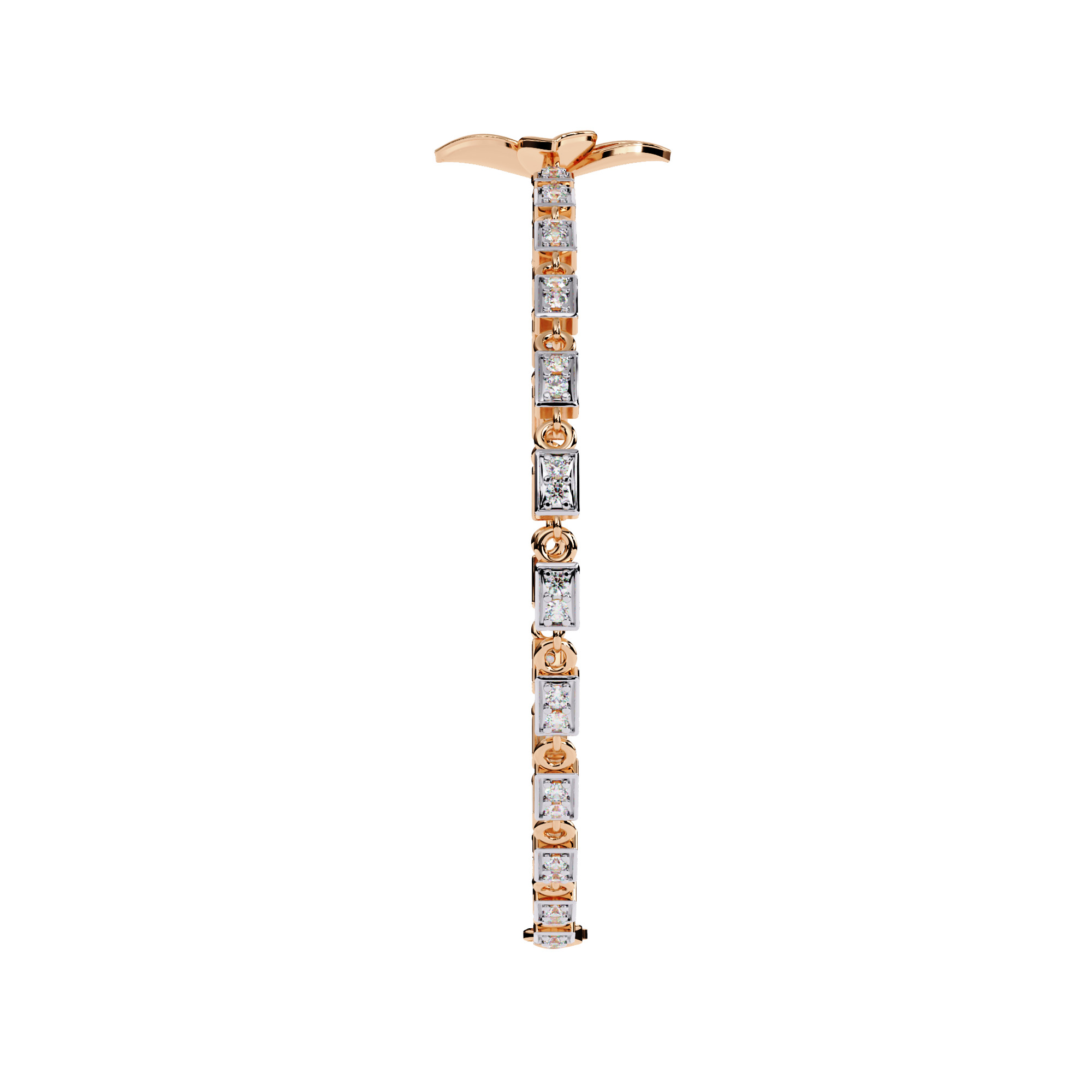 Flower Tennis Bracelet animation renders 3dm stl details 3D print model_8