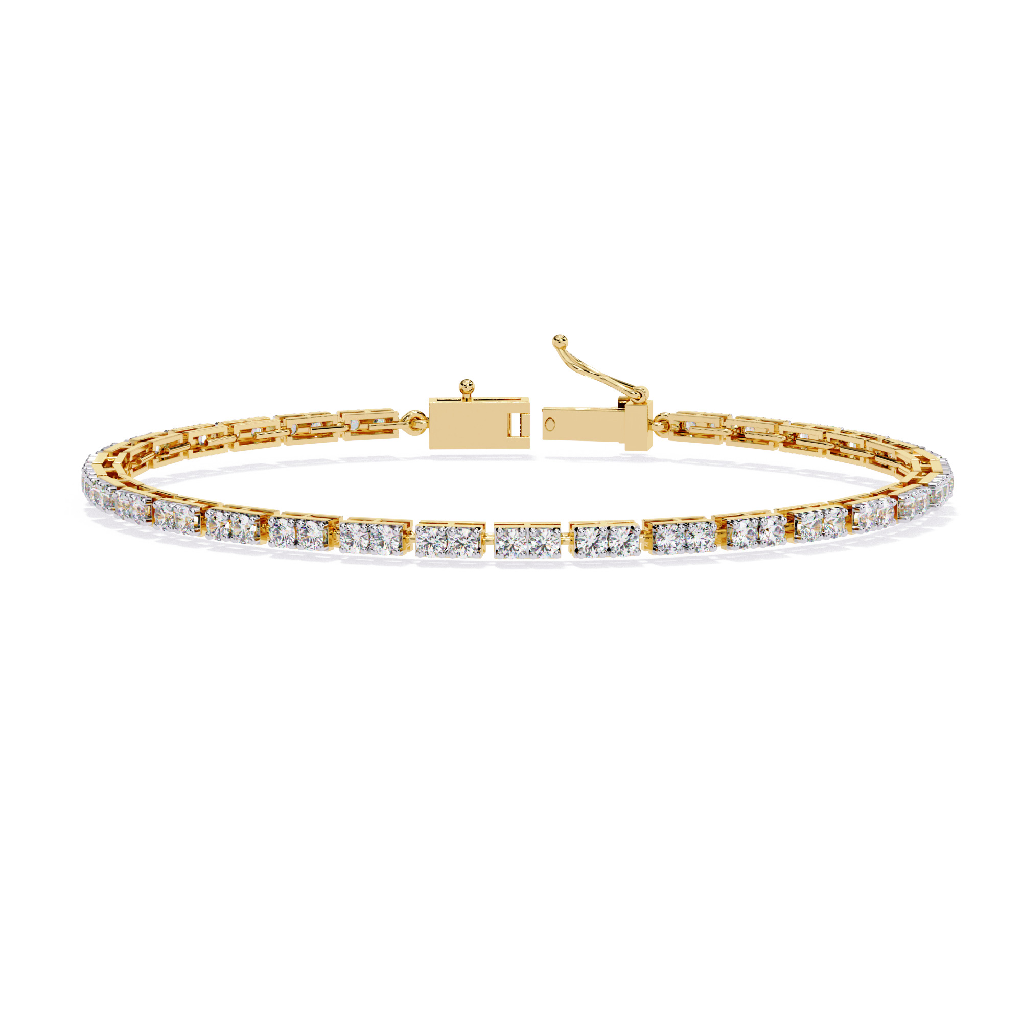 Diamond Tennis Bracelet animation renders 3dm stl details 3D print model_6
