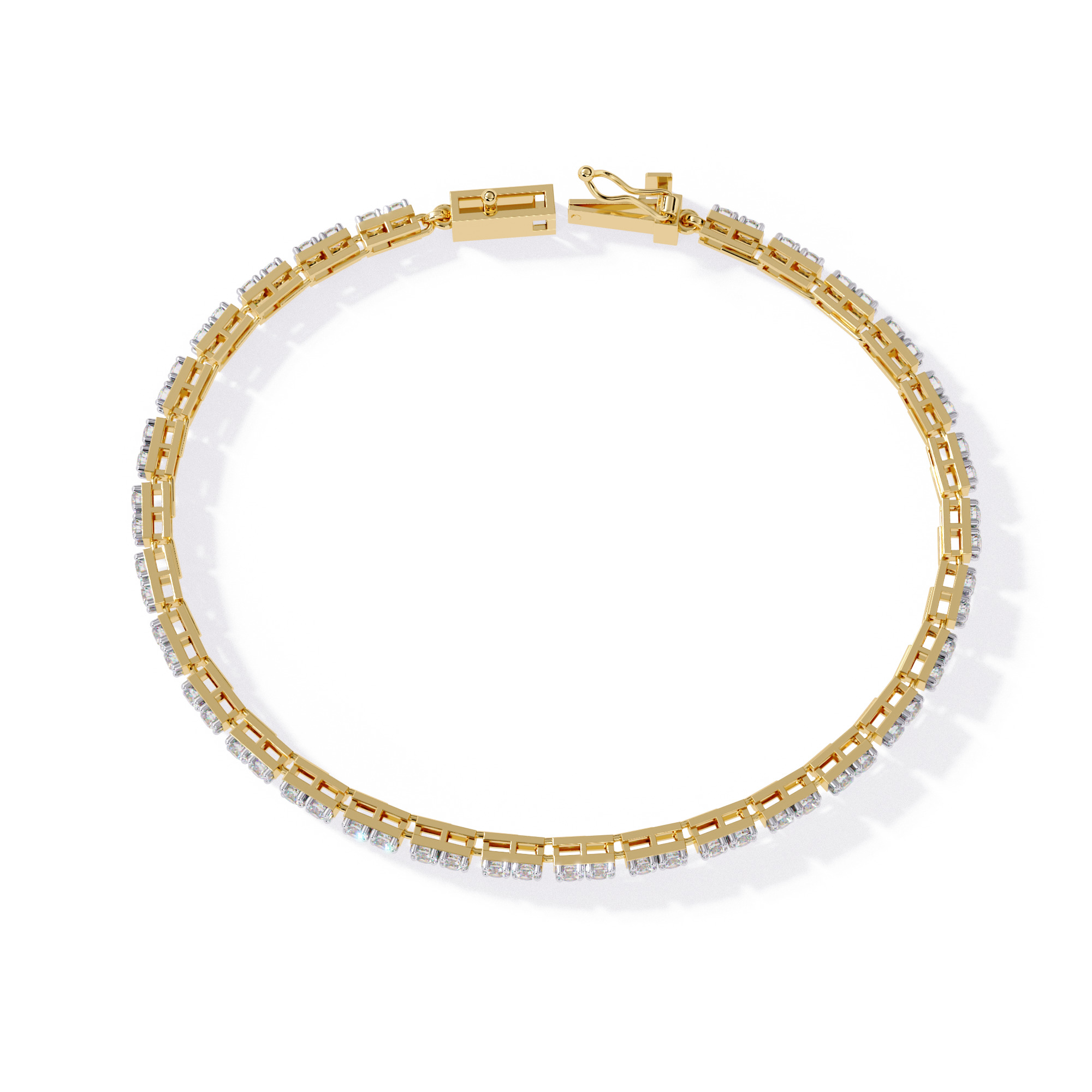 Diamond Tennis Bracelet animation renders 3dm stl details 3D print model_13