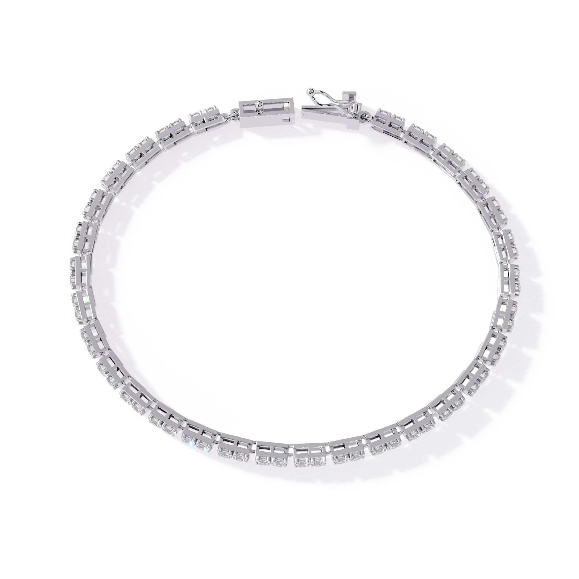 Diamond Tennis Bracelet animation renders 3dm stl details 3D print model_12