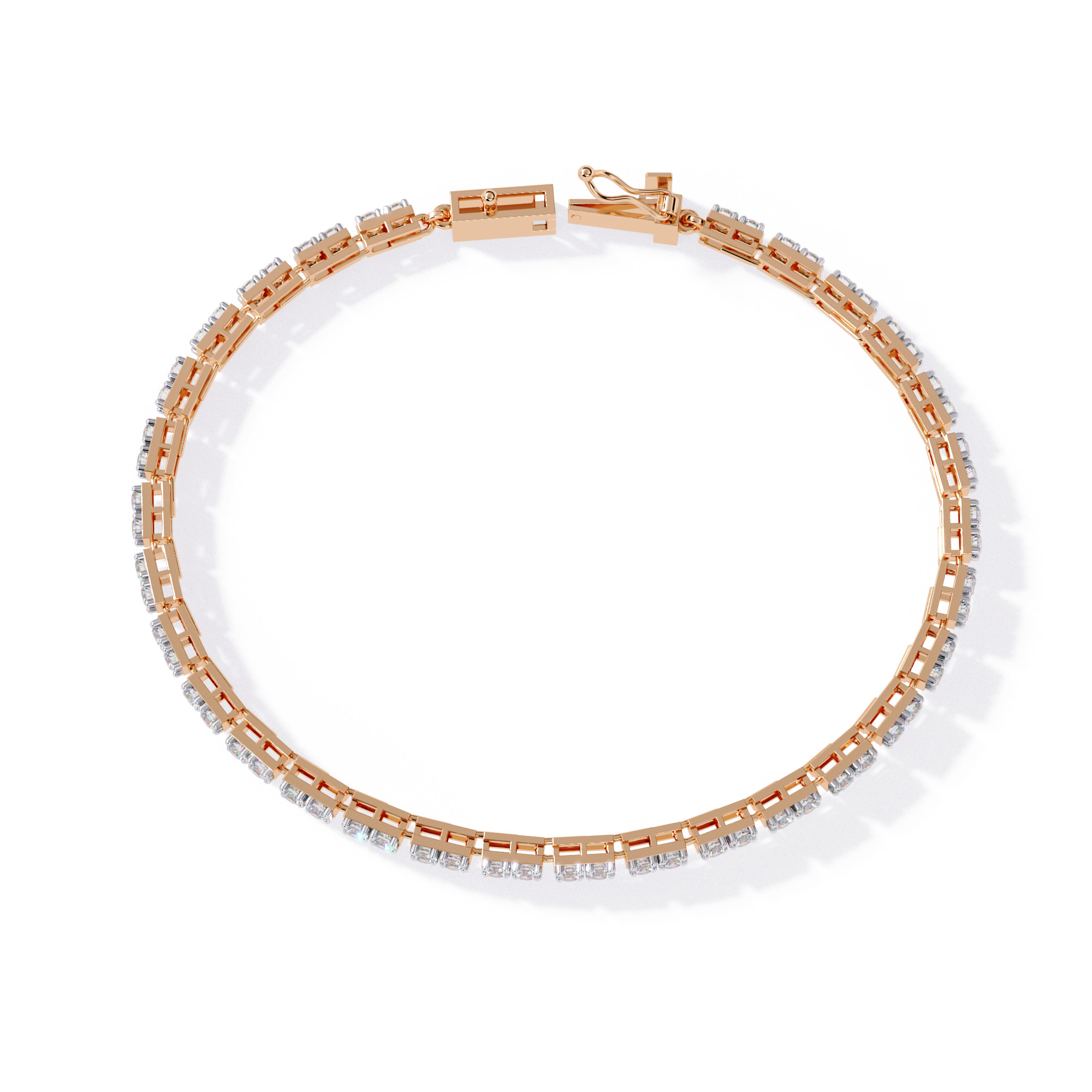 Diamond Tennis Bracelet animation renders 3dm stl details 3D print model_14