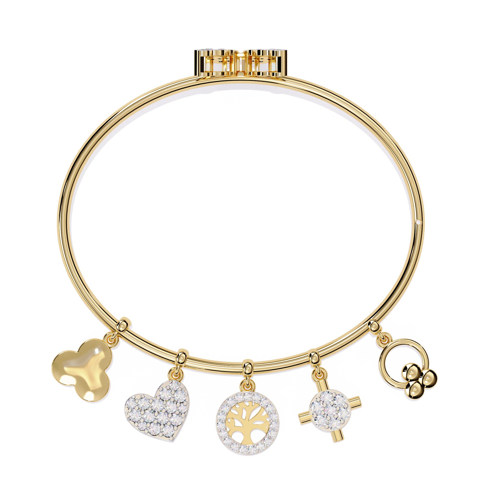 Diamond butterfly Bracelet animation renders 3dm stl details 3D print model_14