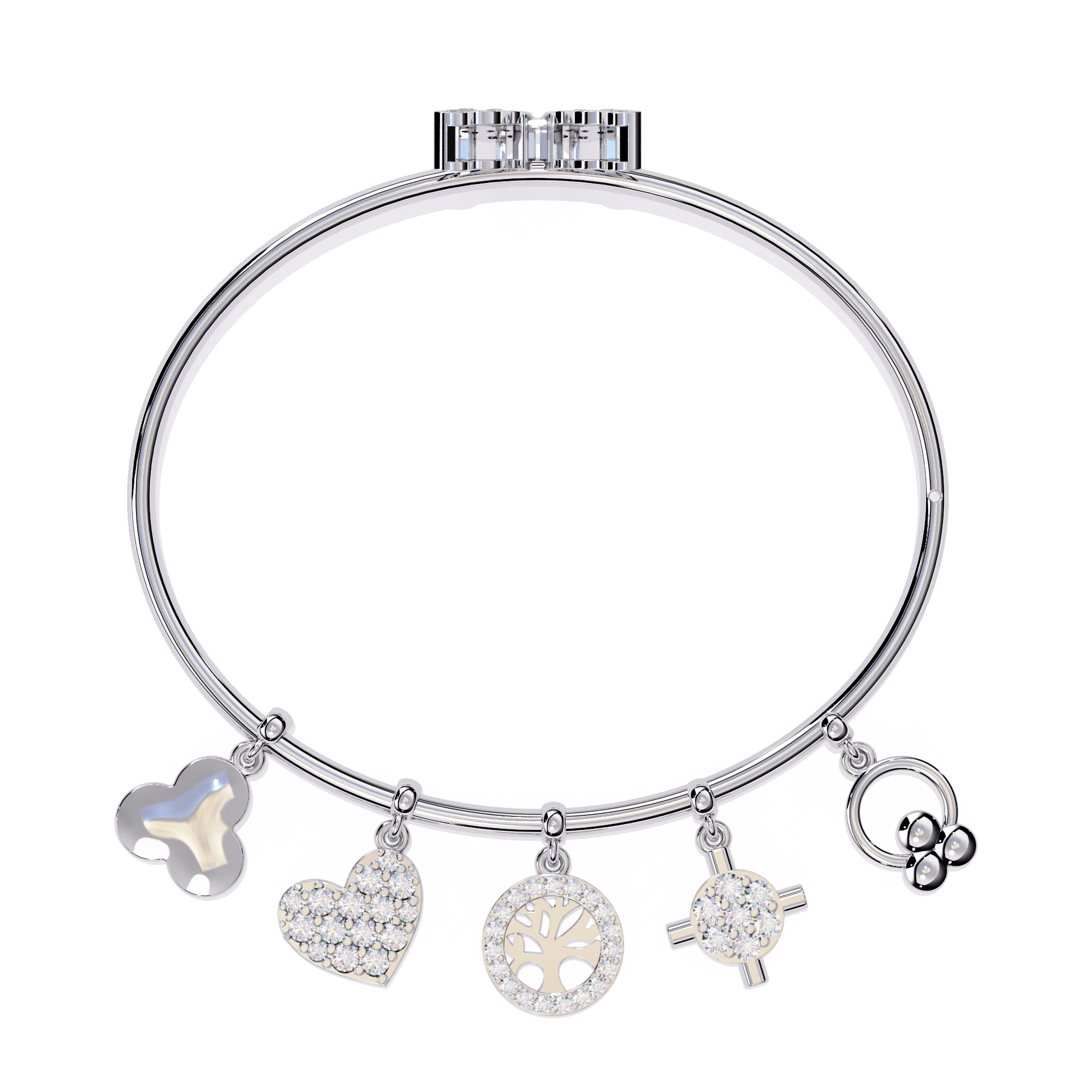 Diamond butterfly Bracelet animation renders 3dm stl details 3D print model_13