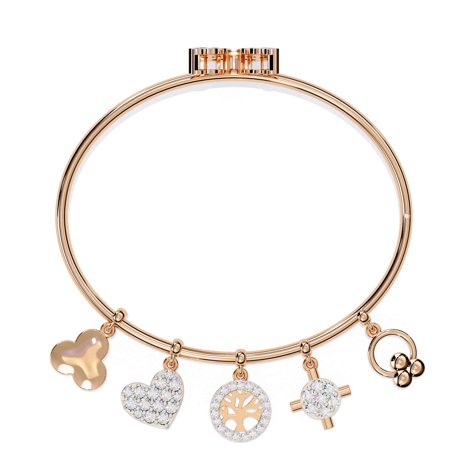 Diamond butterfly Bracelet animation renders 3dm stl details 3D print model_12