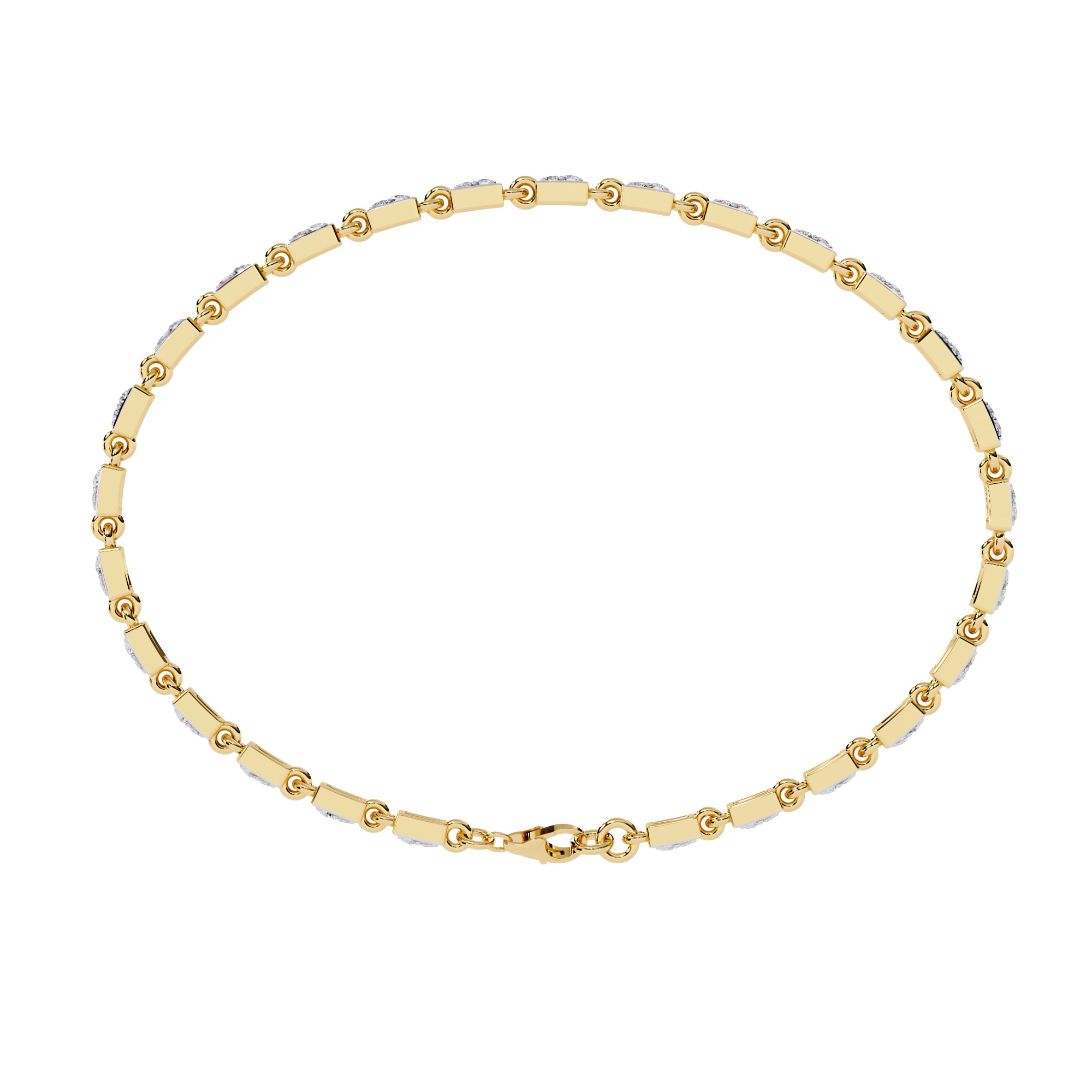 Diamond Tennis Bracelet animation renders 3dm stl details 3D print model_20