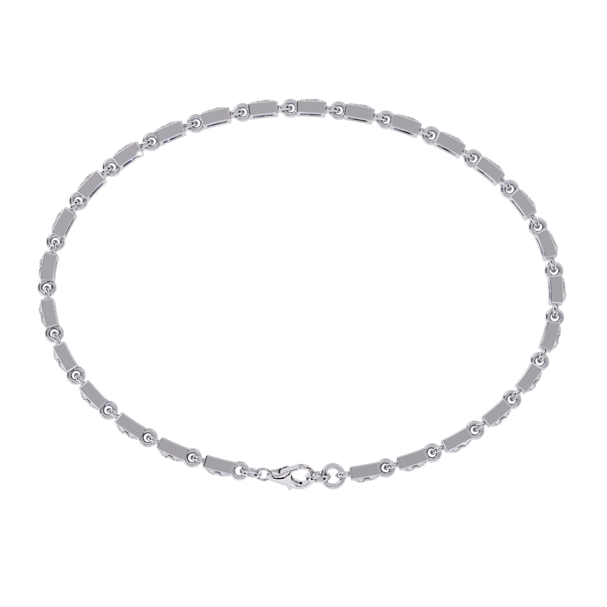 Diamond Tennis Bracelet animation renders 3dm stl details 3D print model_16