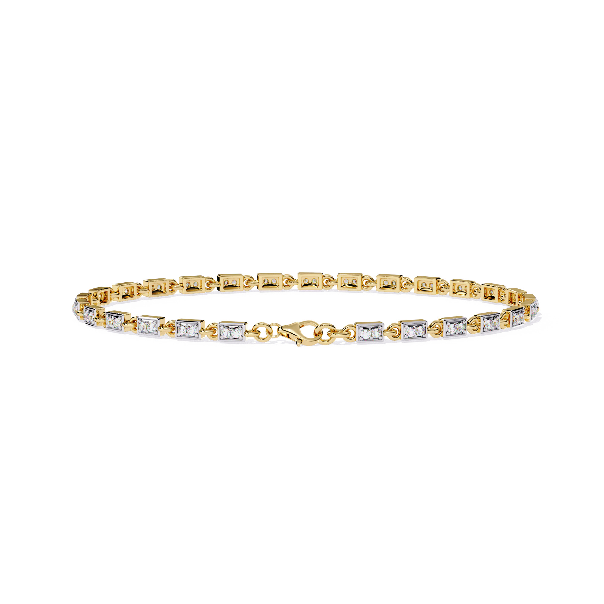 Diamond Tennis Bracelet animation renders 3dm stl details 3D print model_9
