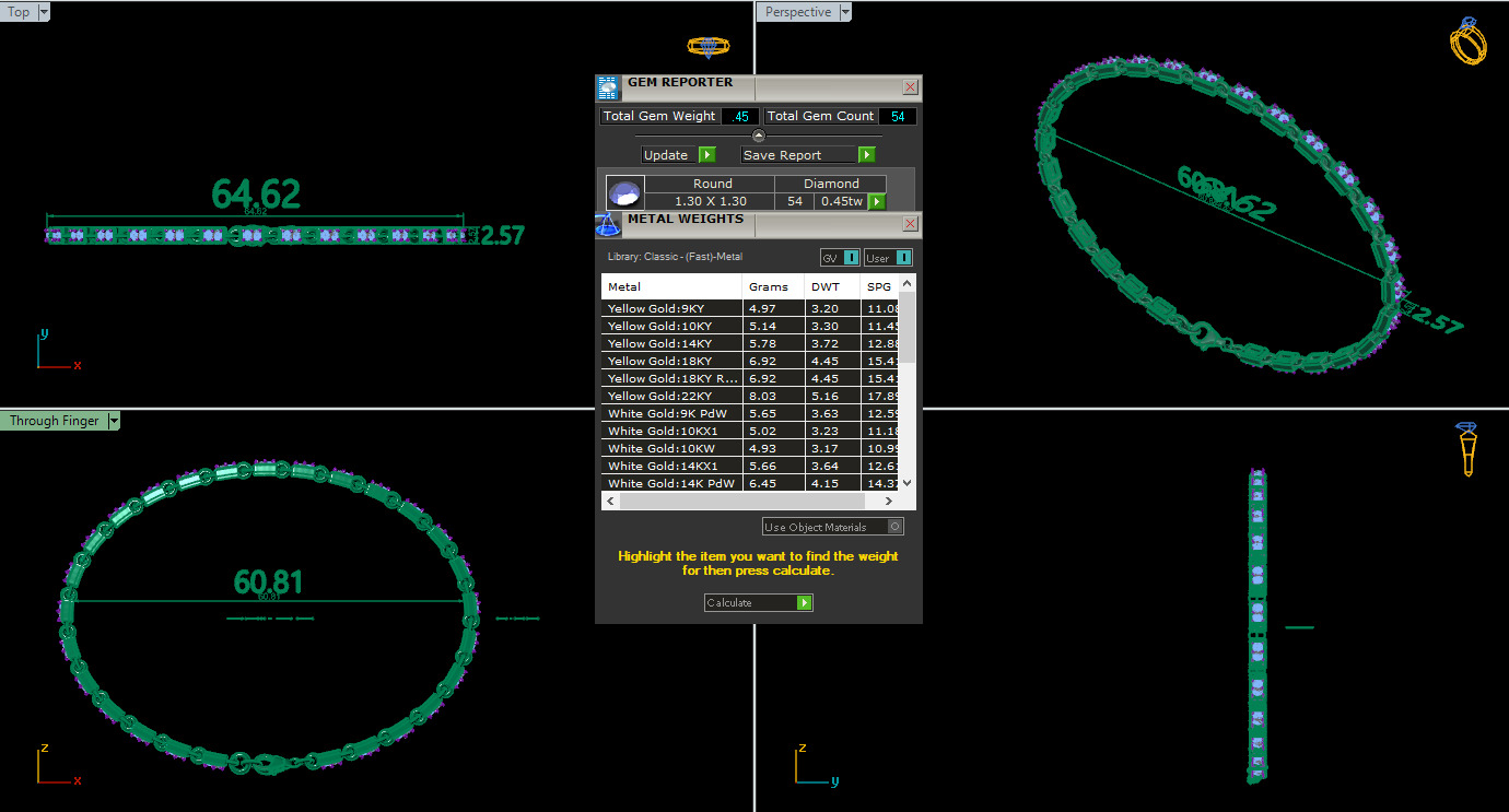 Diamond Tennis Bracelet animation renders 3dm stl details 3D print model_4