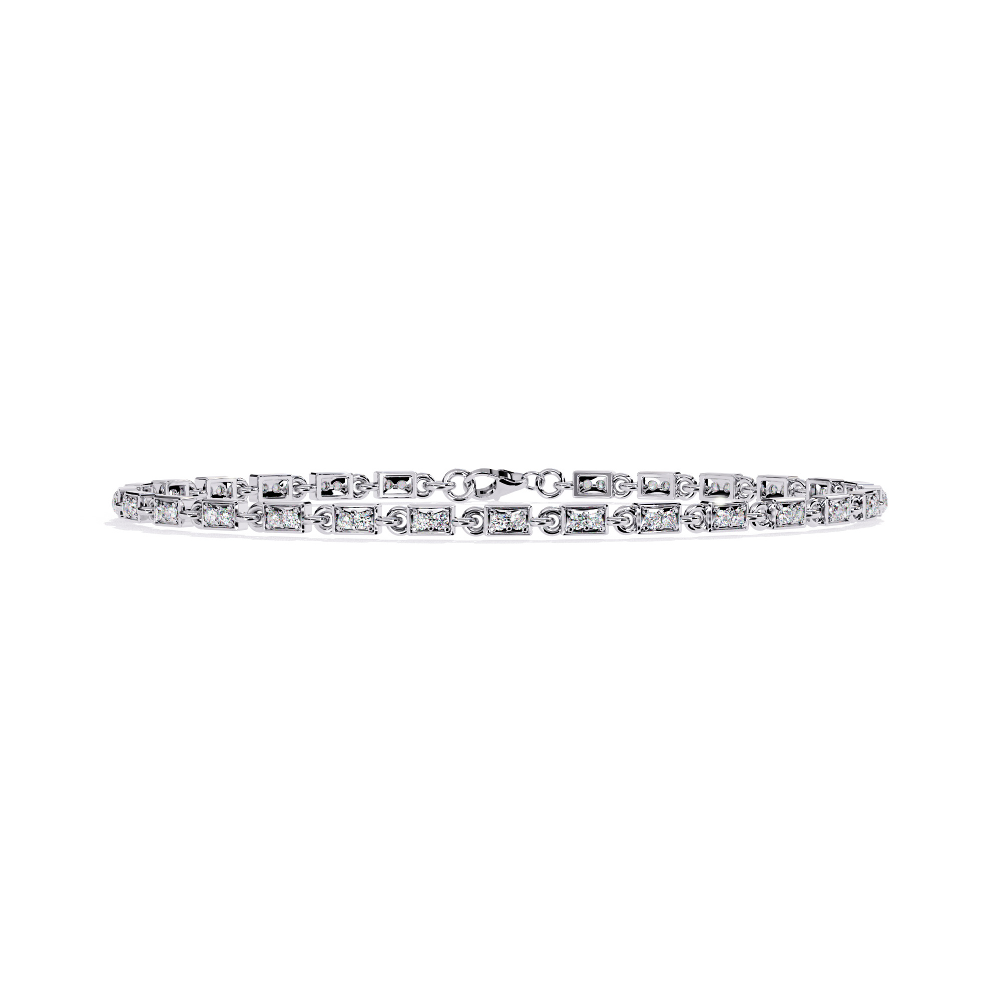 Diamond Tennis Bracelet animation renders 3dm stl details 3D print model_12