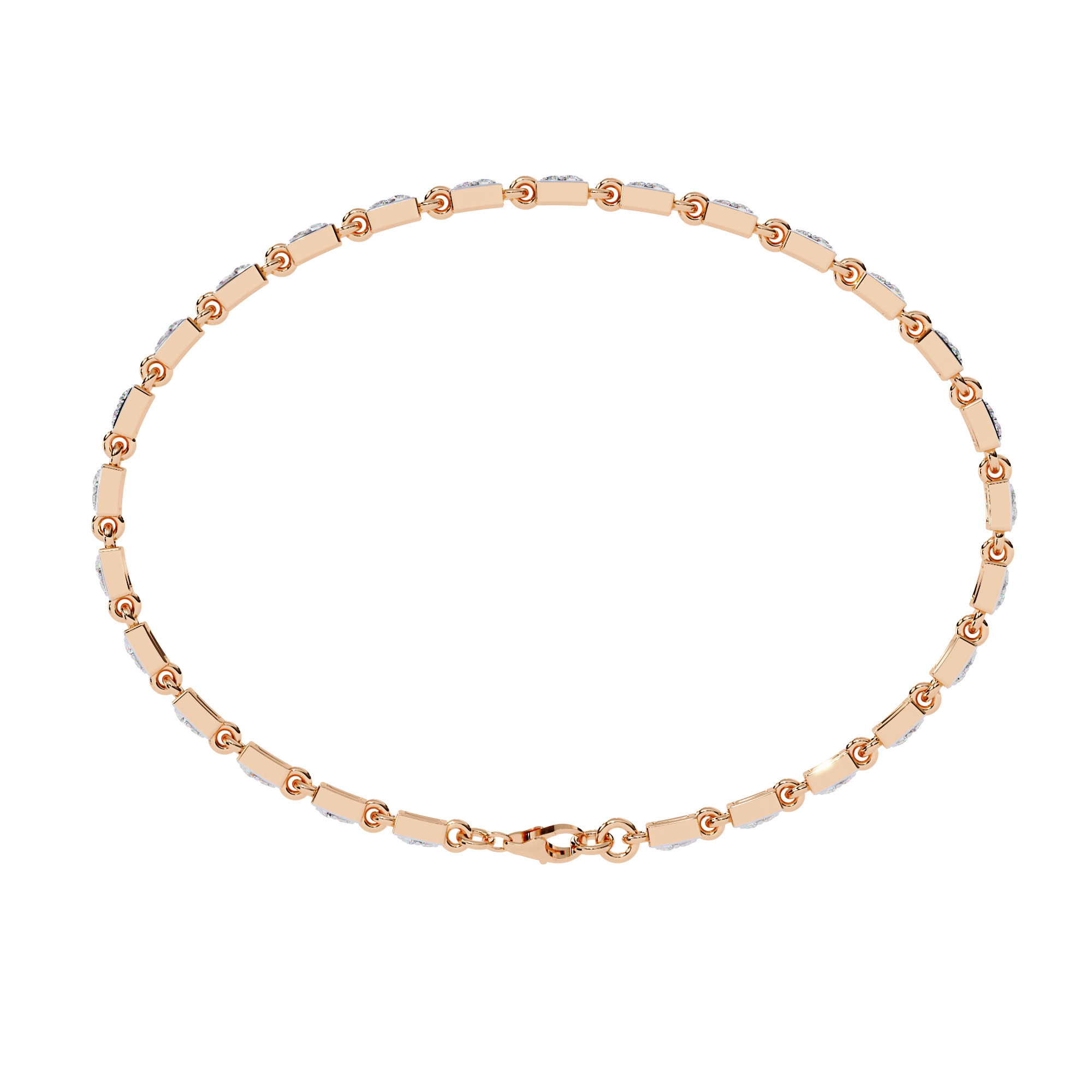 Diamond Tennis Bracelet animation renders 3dm stl details 3D print model_21